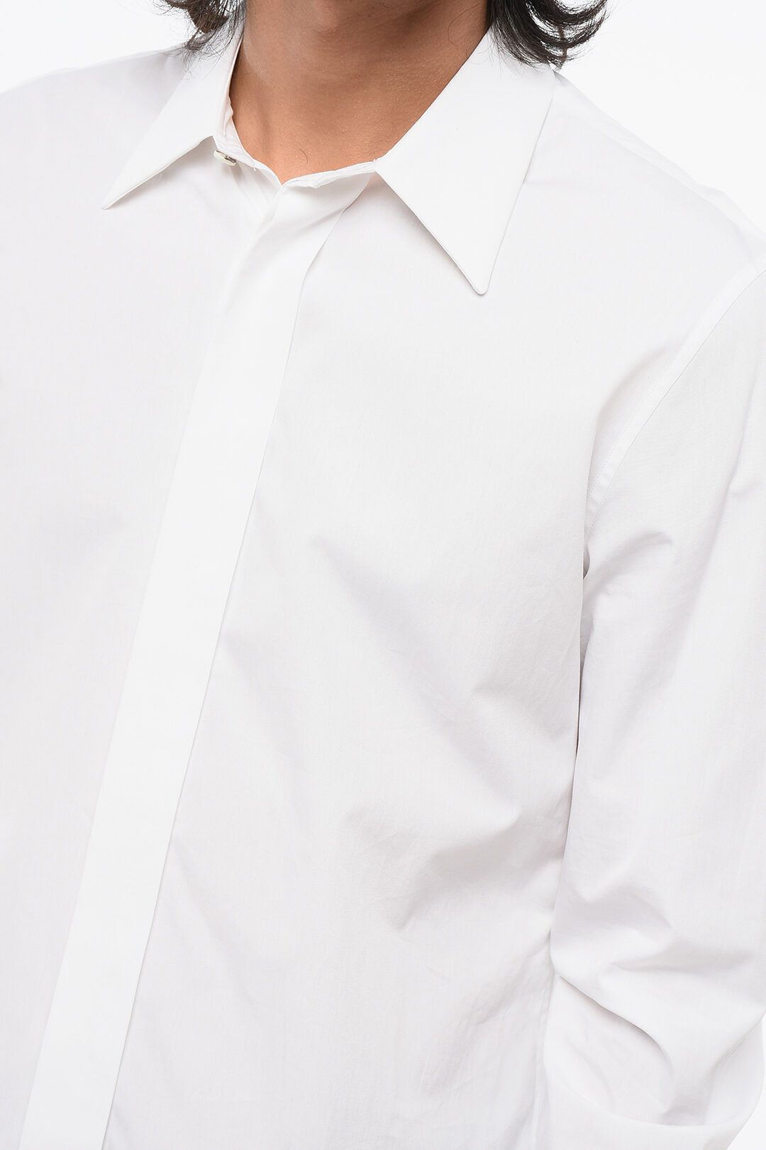 Alexander McQueen og1mm0925 Poplin Cotton Shirt in White Size US M / EU 48-50 / 2 - 3 Thumbnail