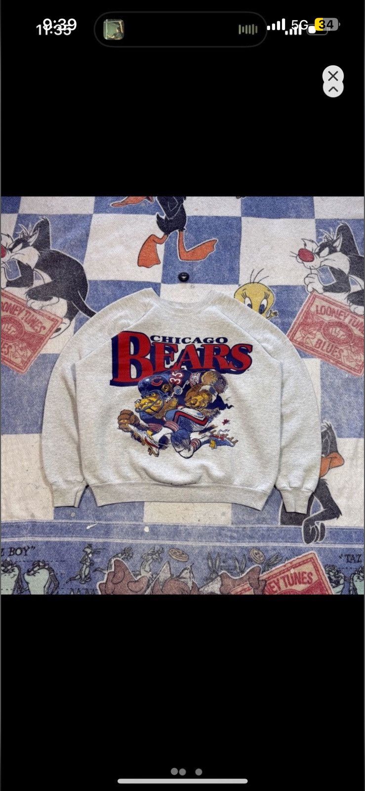 NFL × Vintage Vintage Chicago Bears Crewneck Size US L / EU 52-54 / 3 - 1 Preview