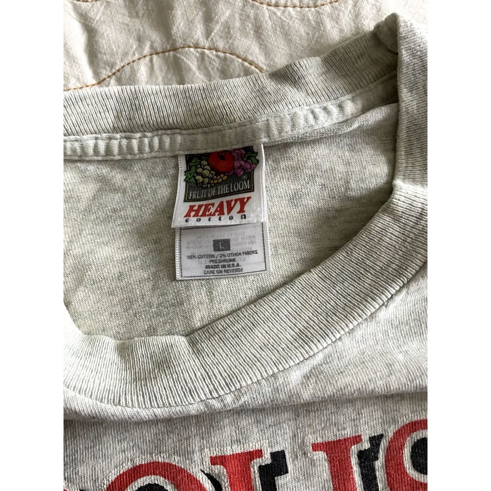 Fruit Of The Loom VINTAGE 90s Polish Definition T Shirt Mens Large USA Made Novelty Tee FOTL Size US L / EU 52-54 / 3 - 4 Thumbnail
