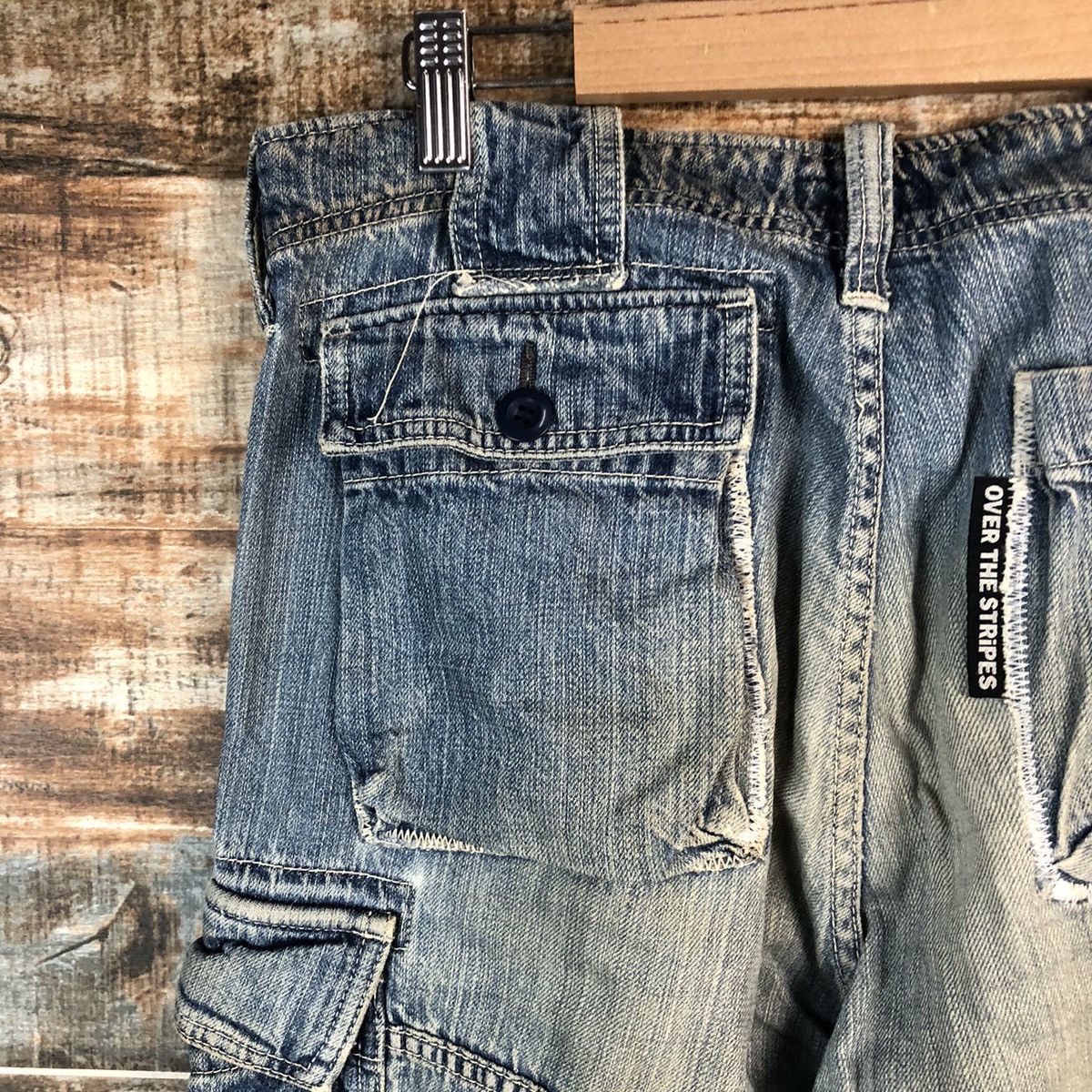 OVER THE STRiPES DLL Over The Stripes patchwork Blue Multipocket Pants #C632 Size US 30 / EU 46 - 21 Thumbnail
