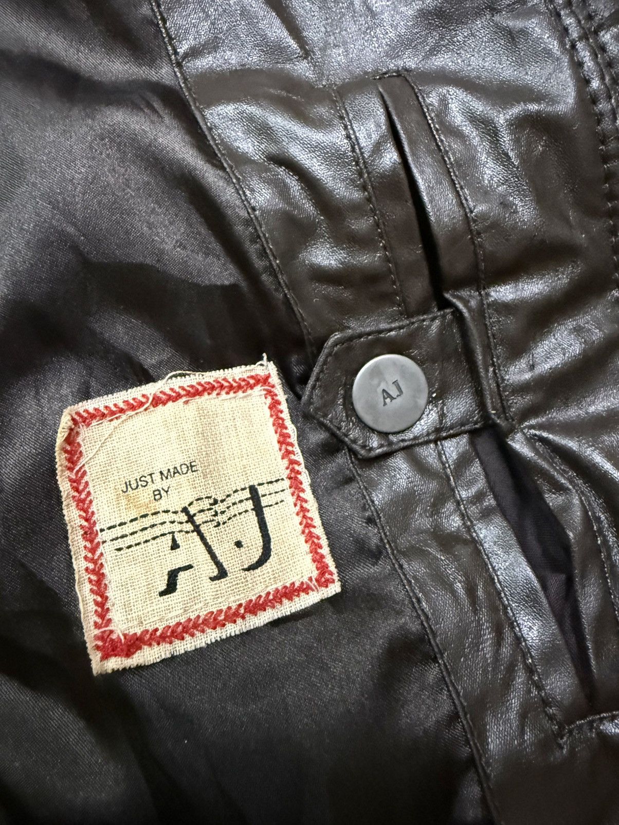 Armani Armani Jeans Men’s Polyurethane Knit Colar Wax Bomber Jacket Size US M / EU 48-50 / 2 - 10 Thumbnail