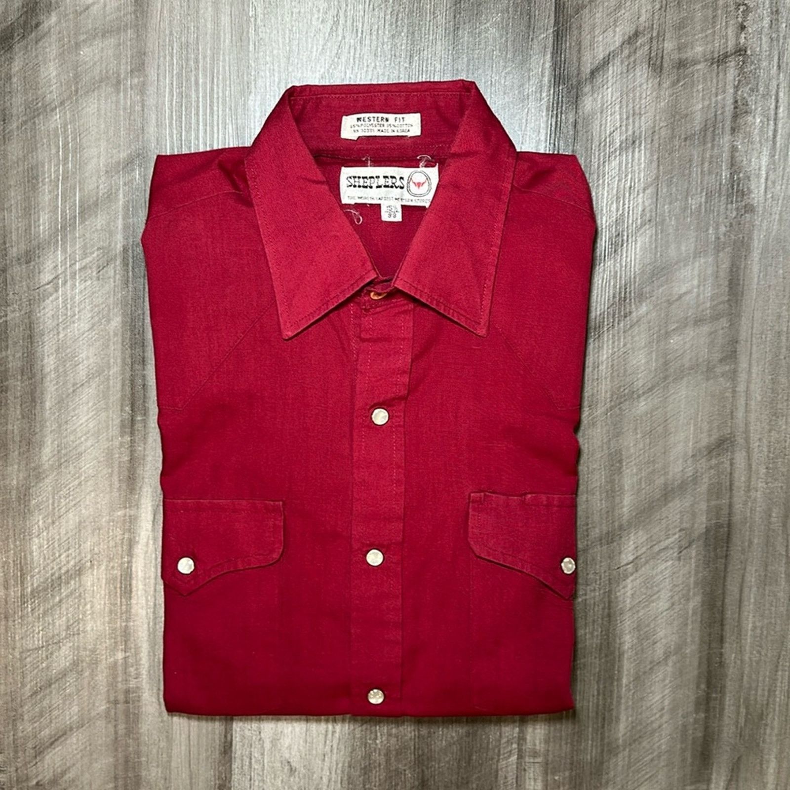 Other Sheplers Vintage Western Fit Pearl Snap - 15.5 33 (M) Size US M / EU 48-50 / 2 - 1 Thumbnail