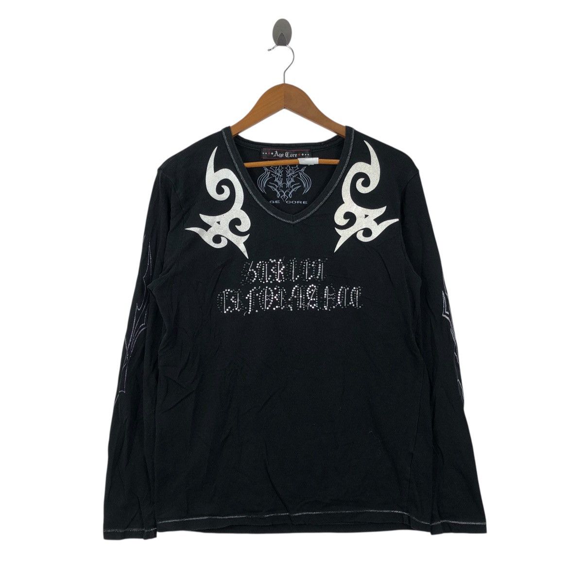 Japanese Brand Japanese Brand AGE CORE TATTOO Design y2k V Neck Shirt Size US L / EU 52-54 / 3 - 1 Thumbnail