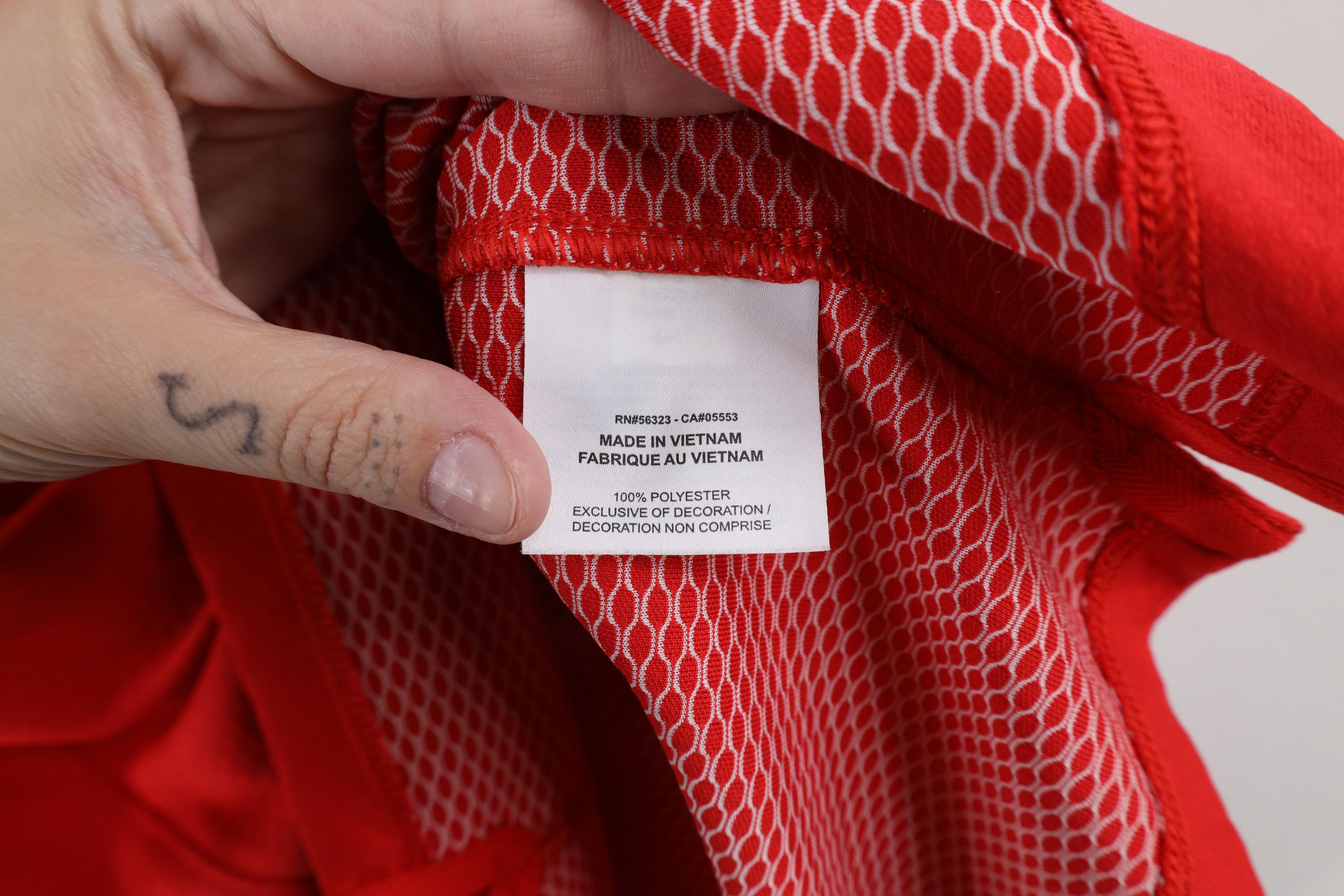 Nike × Vintage Nike Golf Thermal Knit Half Zip Blade Collar Polo Shirt Red Size S / US 4 / IT 40 - 6 Thumbnail