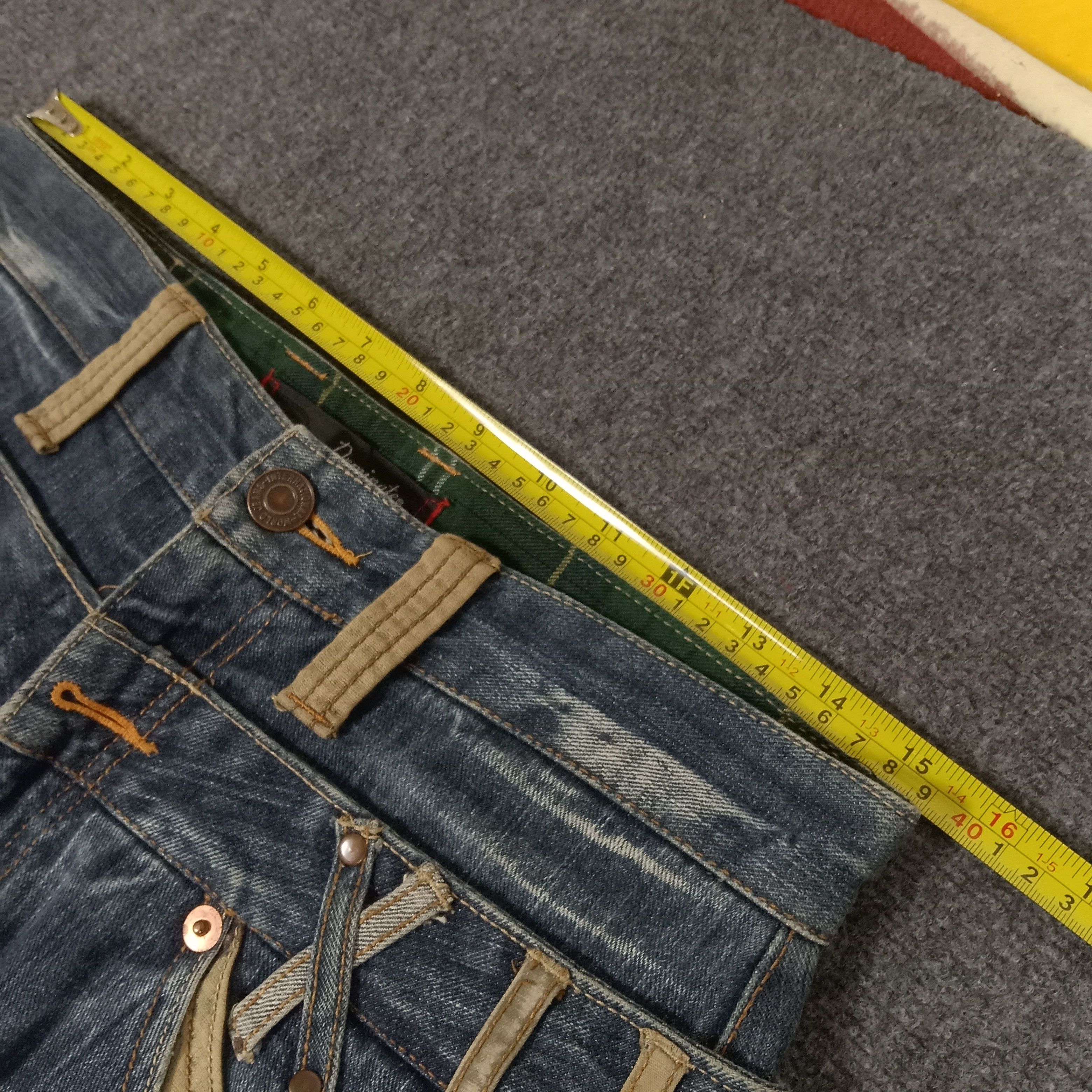Japanese Brand × Vintage Dominate Handcrafted Double Waist Rock Style Jeans Size US 30 / EU 46 - 7 Thumbnail