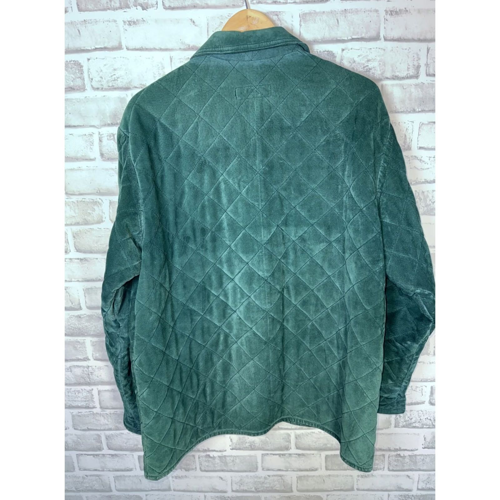 Vintage VINTAGE BUSHWACKER USA Quilted Green Pig Suede Snap Button Jacket Womens M Size M / US 6-8 / IT 42-44 - 6 Thumbnail