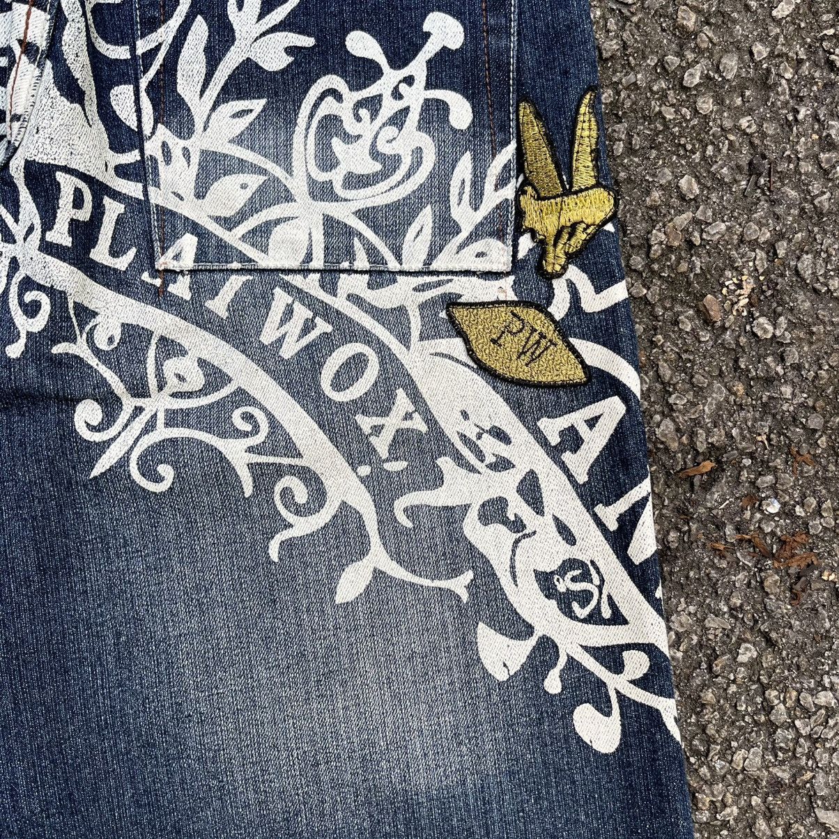 Southpole Baggy Jeans Y2K Faded Blue Plaiwox Jorts Skater Ecko Unltd Size US 32 / EU 48 - 11 Thumbnail