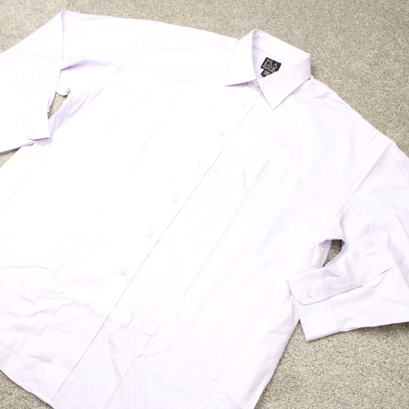 Jos. A. Bank Jos. A. Bank Shirt Mens 17, 33 Purple Traveler's Collection Cotton Long Sleeve Dress Shirt Size US XL / EU 56 / 4 - 4 Thumbnail