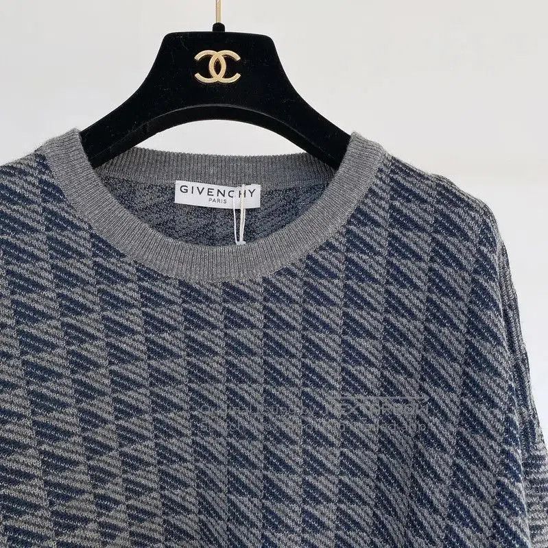 Givenchy Givenchy Blue Wool Long Sleeve Sweater . Size L / US 10 / IT 46 - 2 Thumbnail