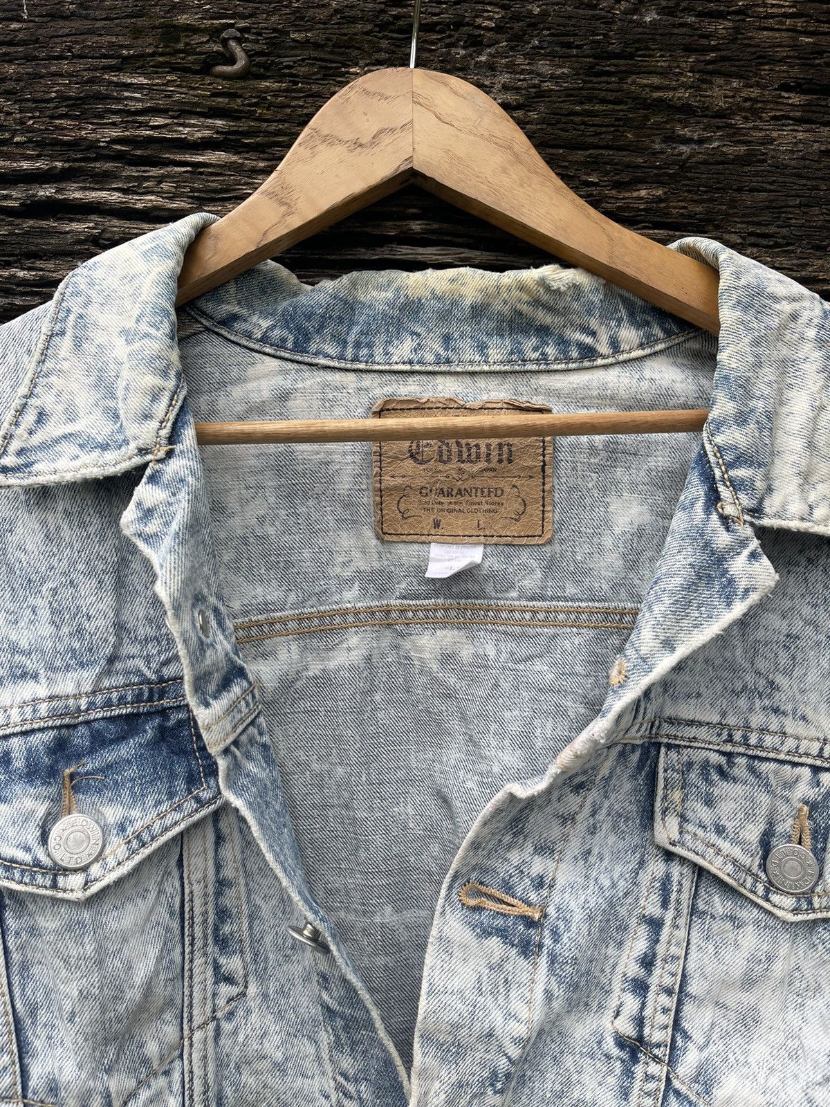 Edwin Vintage Edwin Acid Wash Denim Jacket Made in Japan (Size L) Size US L / EU 52-54 / 3 - 18 Thumbnail