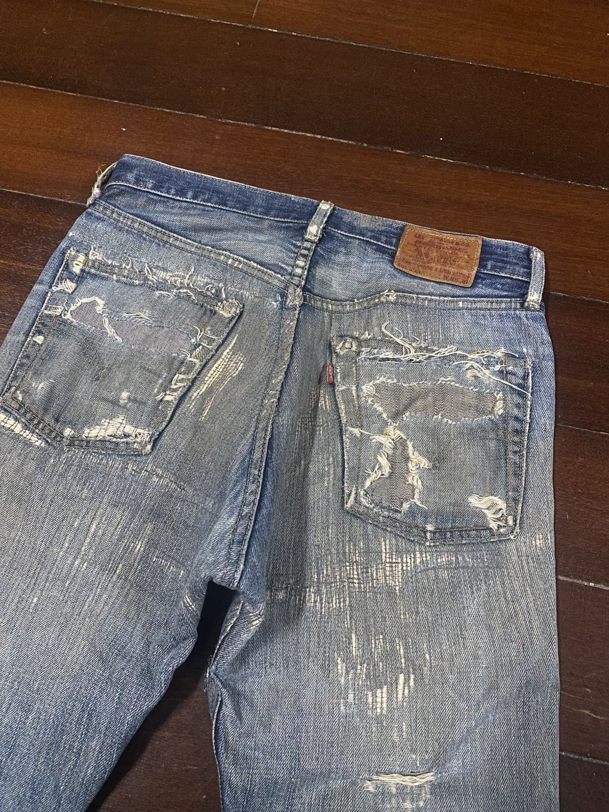 Levi's Vintage Clothing Vintage Levi’s Big E 503 RedLine boro distressed rework Size US 31 - 15 Thumbnail
