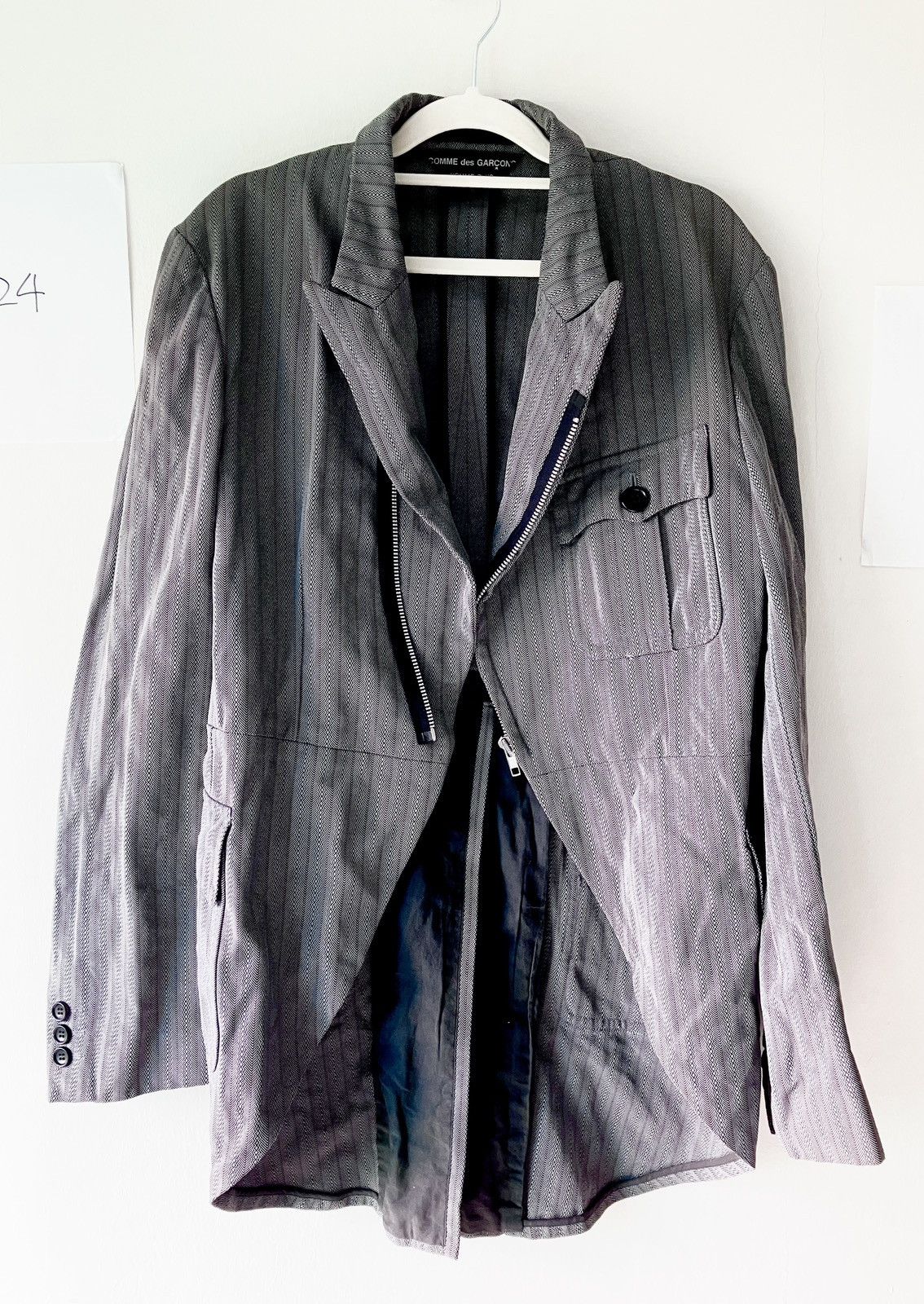 Comme des Garcons Homme Plus Comme des Garçons Homme Plus SS 2003 Boiled Nylon Tailcoat Size 40R - 2 Thumbnail