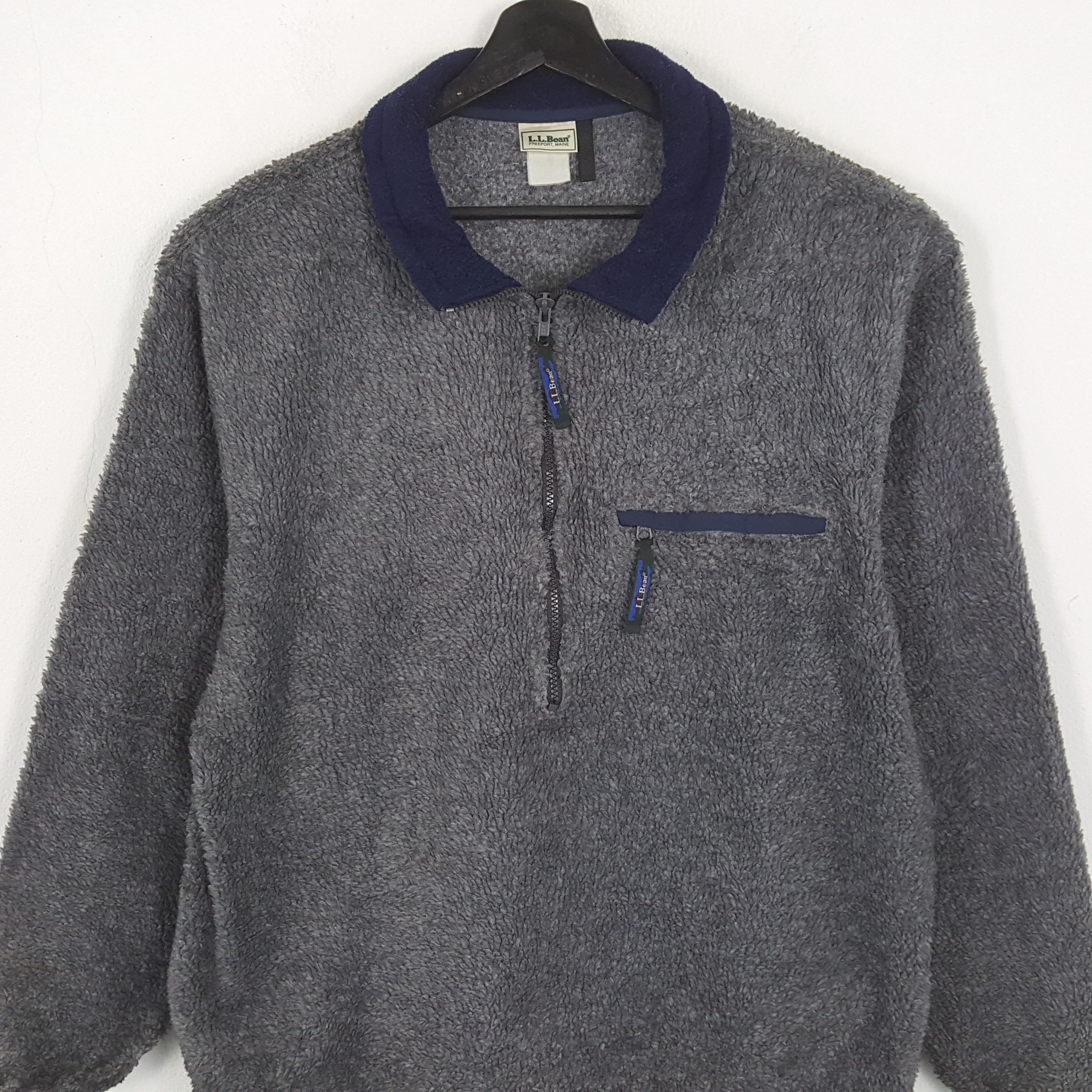 L.L. Bean × Vintage L.L. BEAN Outdoor Style Half Zipper Fleece Sweatshirt Size US XL / EU 56 / 4 - 2 Thumbnail