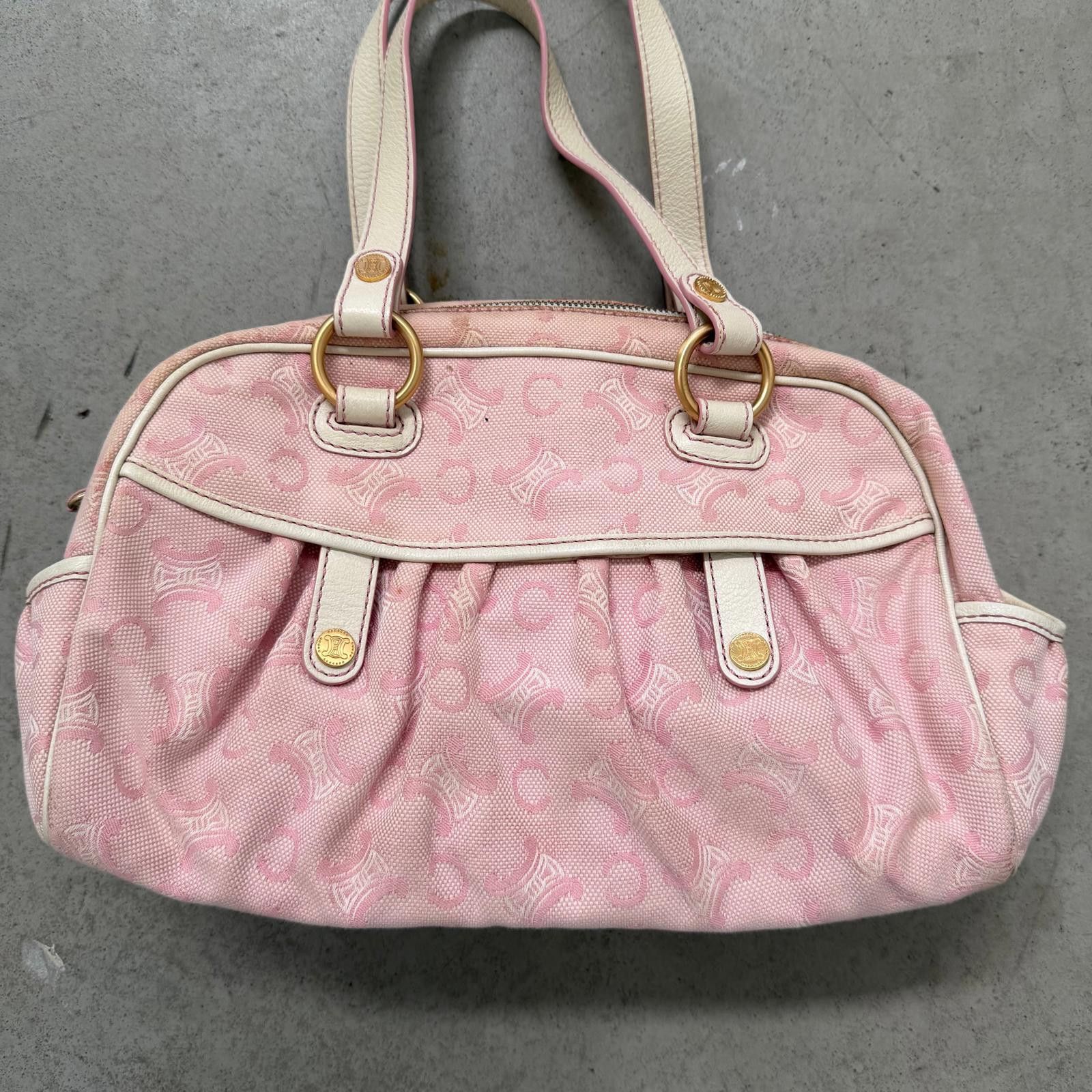 Celine Celine C Macadam Shoulder Bag Pink/White Size ONE SIZE - 2 Thumbnail
