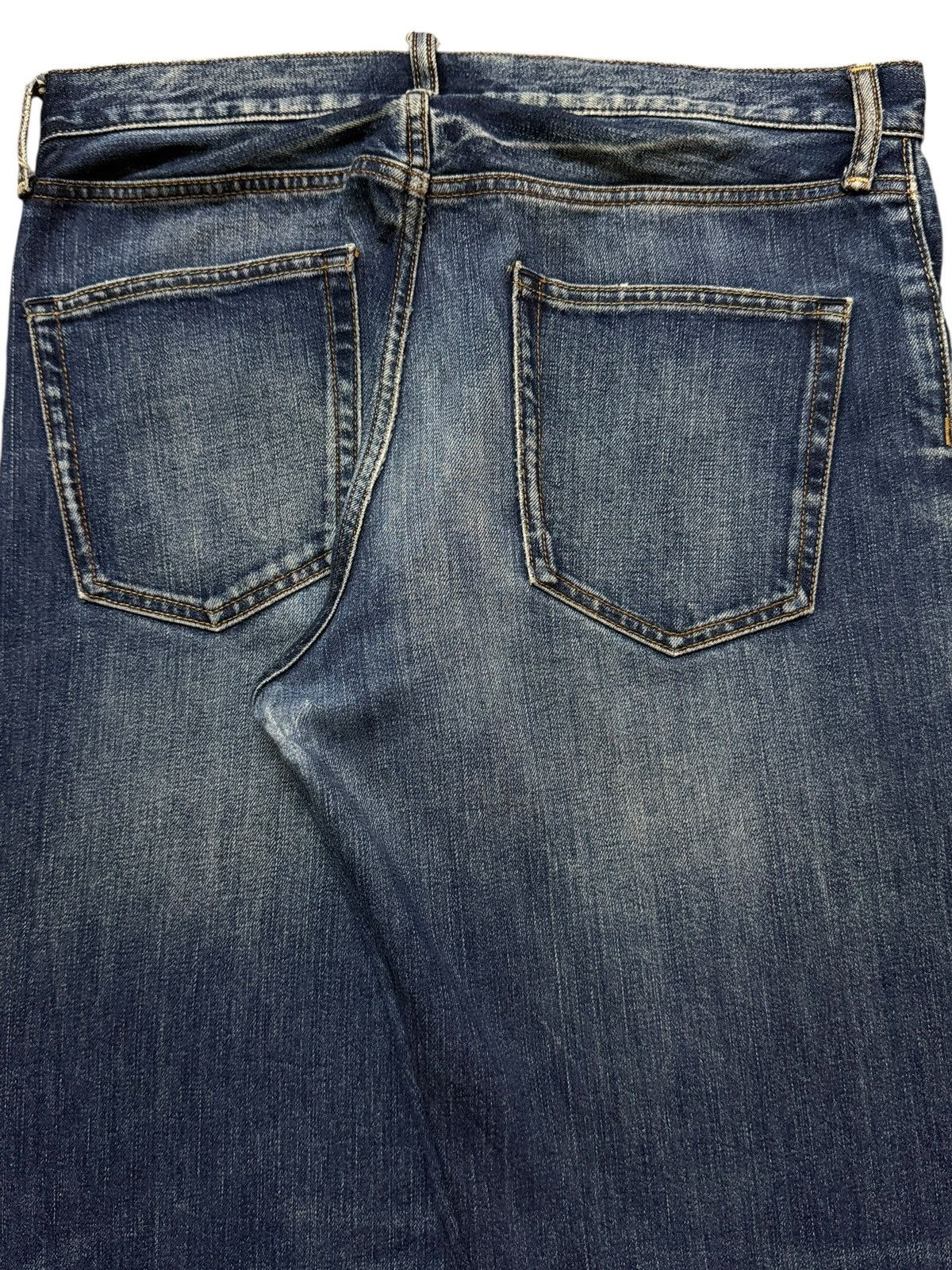GU Vintage Y2K Japanese GU Blue Faded Mud Wash Relaxed Wide Leg Size US 32 / EU 48 - 5 Thumbnail
