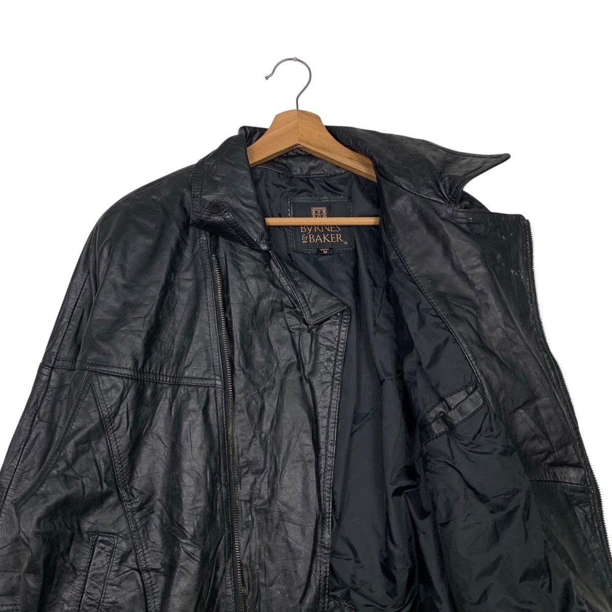 Leather Vintage 90's BYRNES & BAKER Leather Jacket #2510-C113 Size US M / EU 48-50 / 2 - 11 Thumbnail