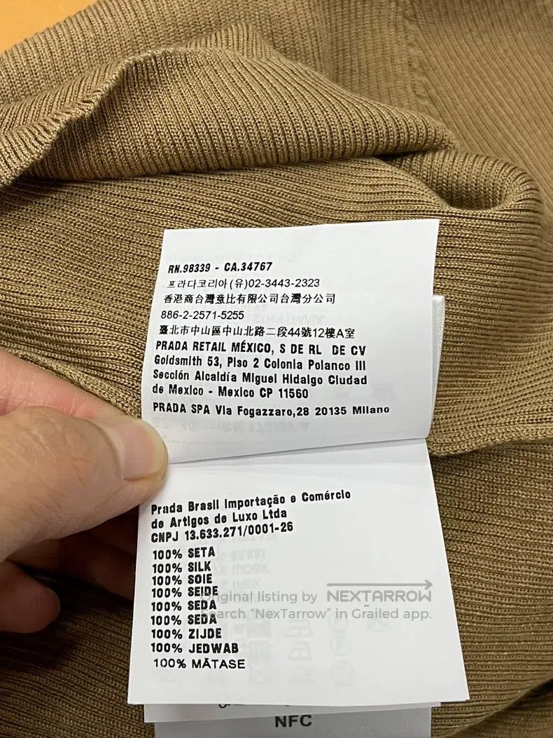 Prada Prada Khaki letter Logo knitted long sleeves Size S / US 4 / IT 40 - 7 Thumbnail