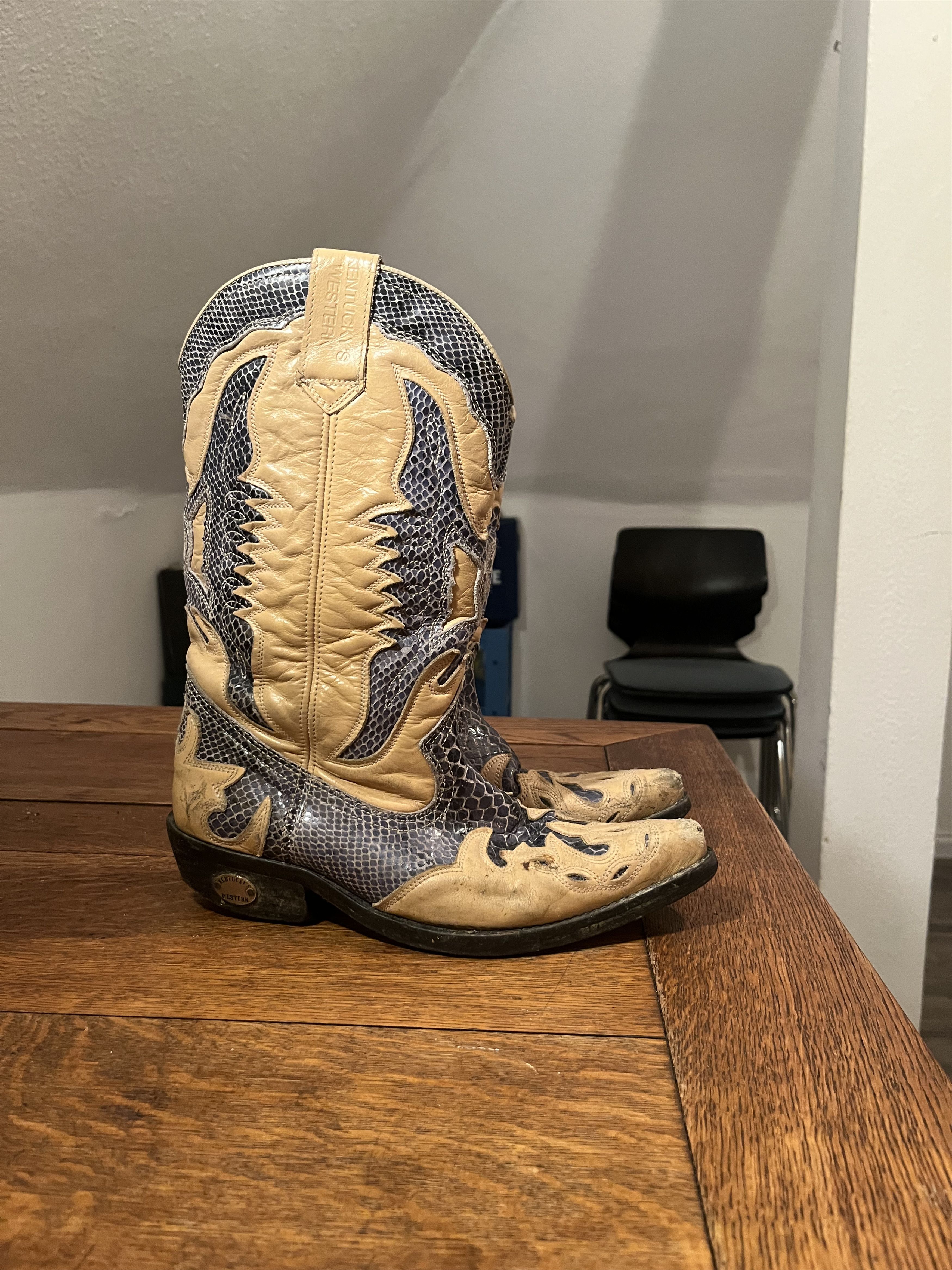Other Vintage Kentucky Western Cowboy Boots – Genuine Leather Size US 6.5 / EU 39-40 - 1 Thumbnail