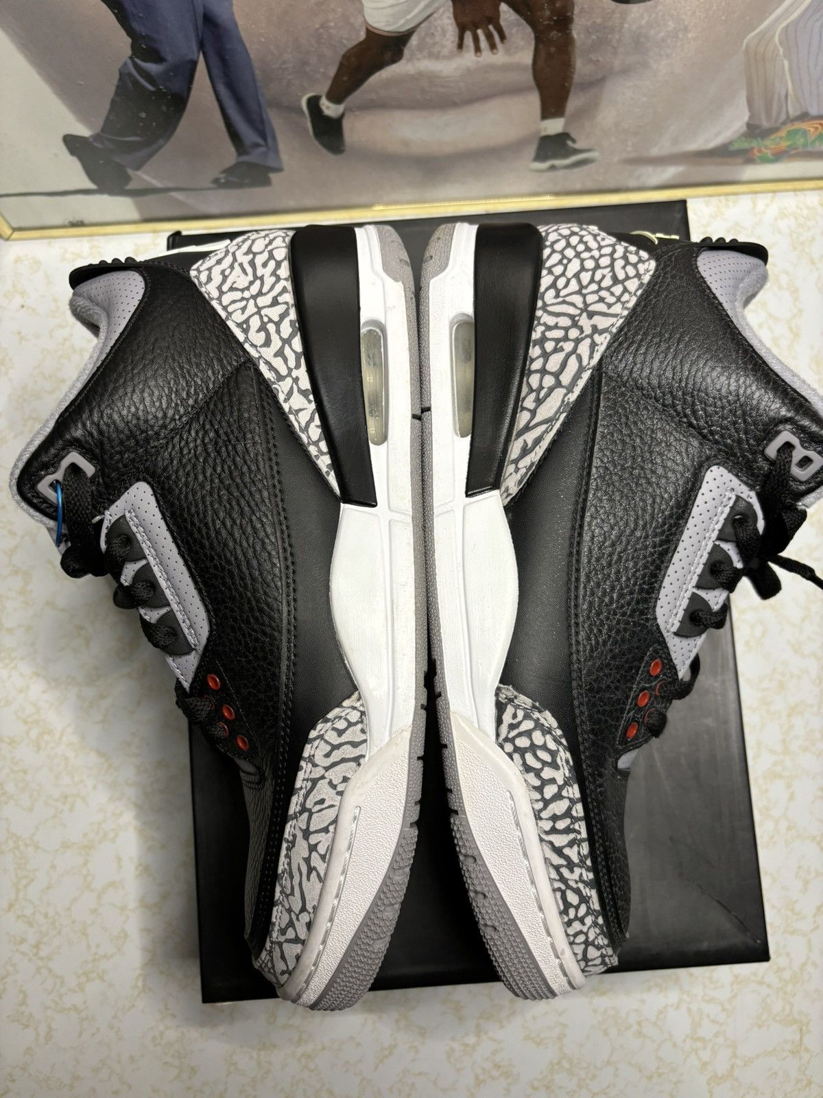 Jordan Brand Jordan 3 Retro Black Cement 2018 Size US 9.5 / EU 42-43 - 4 Thumbnail
