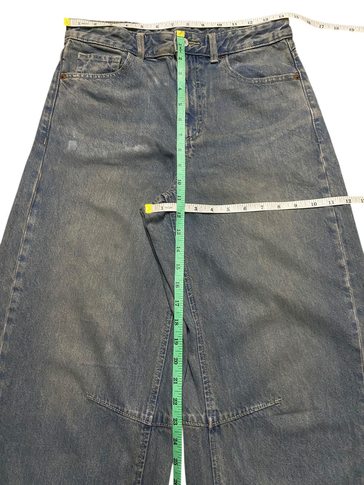 JNCO Vintage Japanese Brand Gu Mud Wash Super Baggy Jeans Size US 28 / EU 44 - 9 Thumbnail