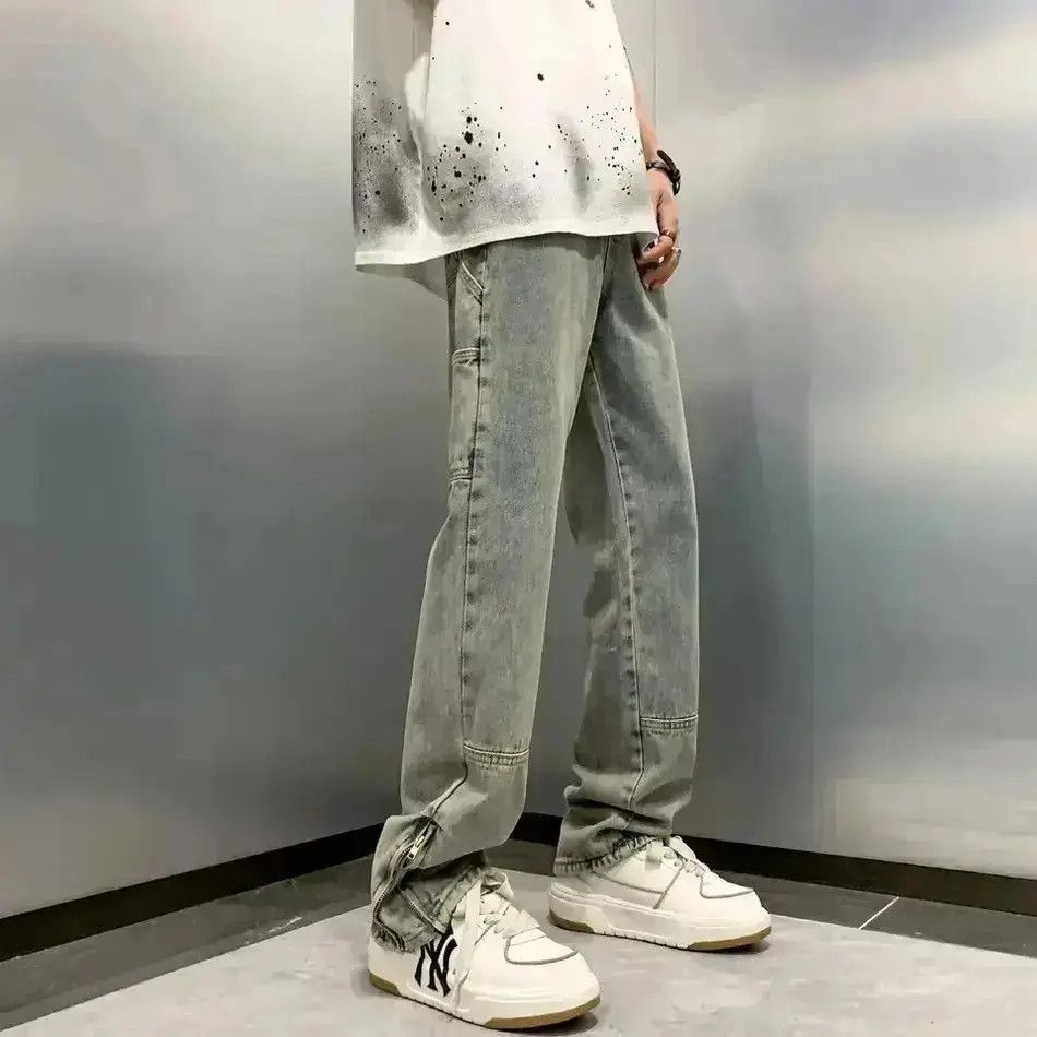 Japanese Brand Y2K Fashion Ankle Zipper Baggy Cargo Jeans Size US 32 / EU 48 - 1 Thumbnail
