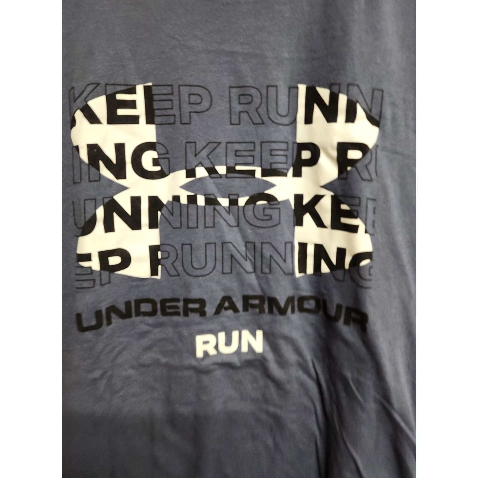 Under Armour Under Armour Mens Blue Keep Running Graphic T-shirt XL Size Short Sleeve Pullover Gym & Training Size US XL / EU 56 / 4 - 4 Thumbnail