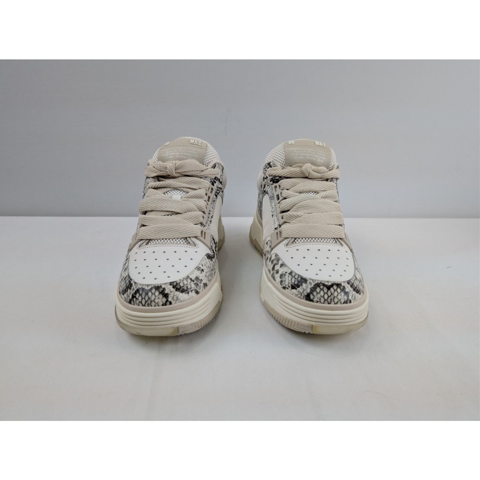 Amiri o1rshd1 Snake MA-1 Top Low Sneakers in Alabaster Size US 11 / EU 44 - 7 Thumbnail