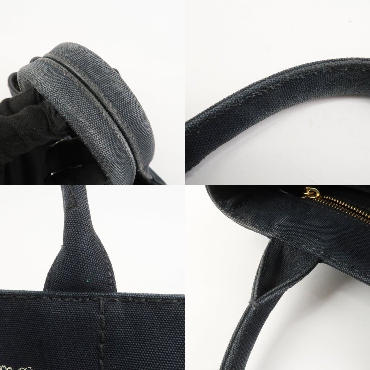Prada Prada Canapa Mini Tote Canvas Black Size ONE SIZE - 4 Thumbnail