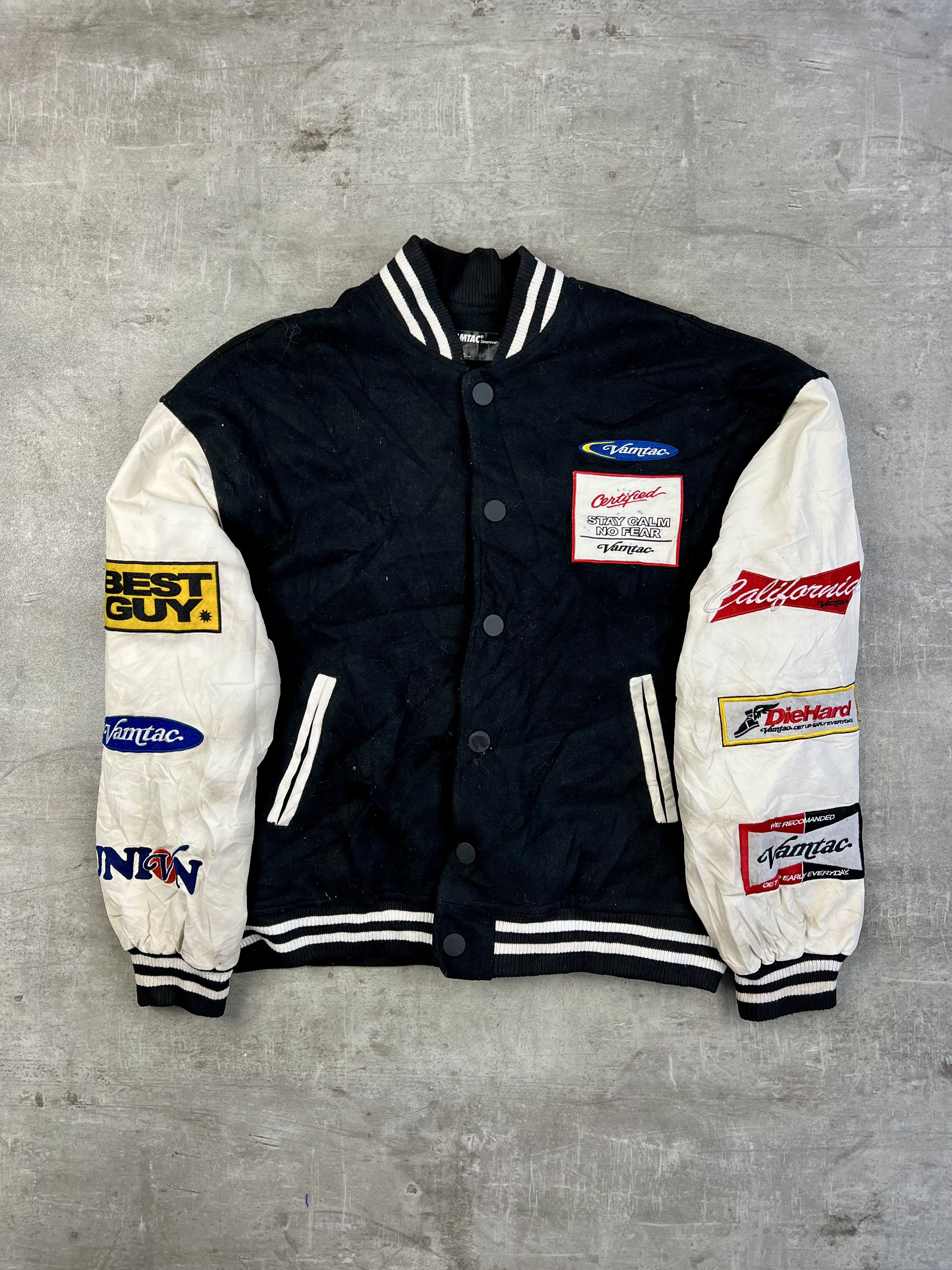 Other RACING VARSITY JACKET BLACK WHITE Size US M / EU 48-50 / 2 - 1 Thumbnail