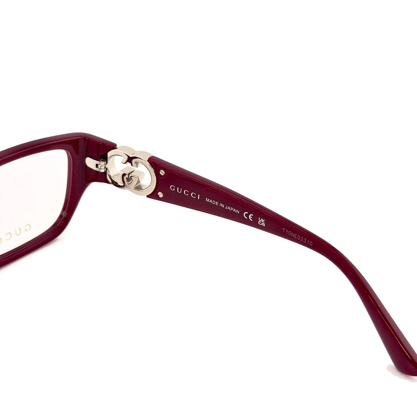 Gucci GUCCI GG1694O 1694 Burgundy Geometric Unisex Eyeglasses 003 Size ONE SIZE - 7 Thumbnail