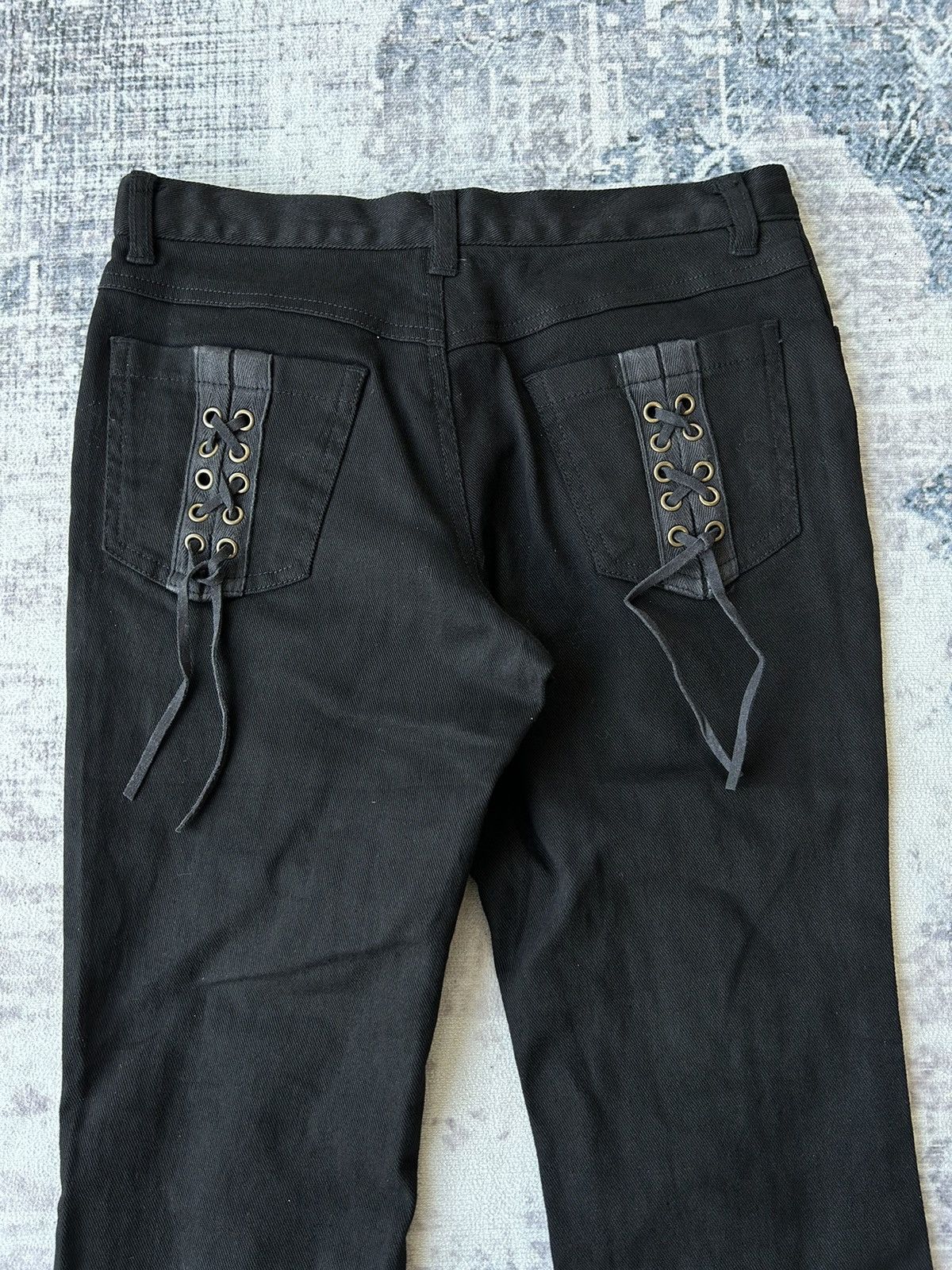 If Six Was Nine Flared Bondage Tactical Punk Sky Bomber Pants Size US 27 - 7 Thumbnail