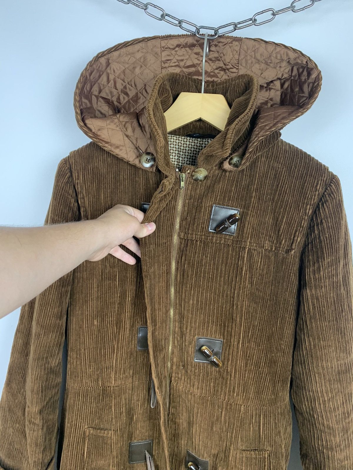 Weekend Max Mara Weekend Max Mara Velvet Duffle Coat Full Zip Hooded Size 44 Size M / US 6-8 / IT 42-44 - 5 Thumbnail