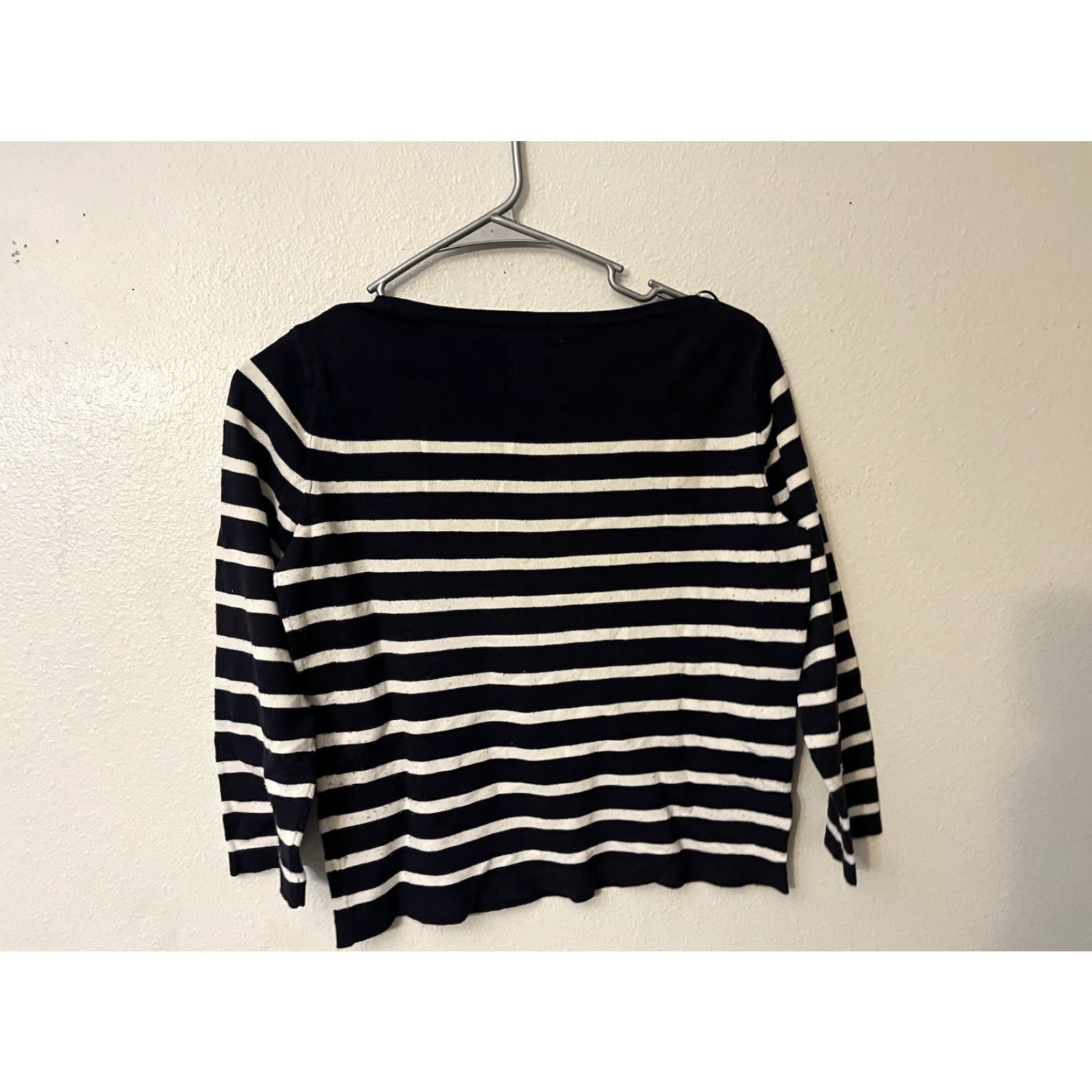 H&M H&M Women’s Black Striped Boat Neck Long Sleeve Pullover Sweater Small Size S / US 4 / IT 40 - 3 Thumbnail