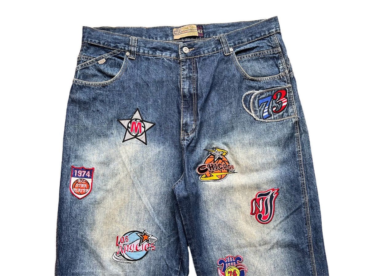 NBA 🔥Steals🔥 Vtg Y2K Dtek Jeans Hip Hop Baggy Style W42 x L32 Size US 42 / EU 58 - 3 Thumbnail