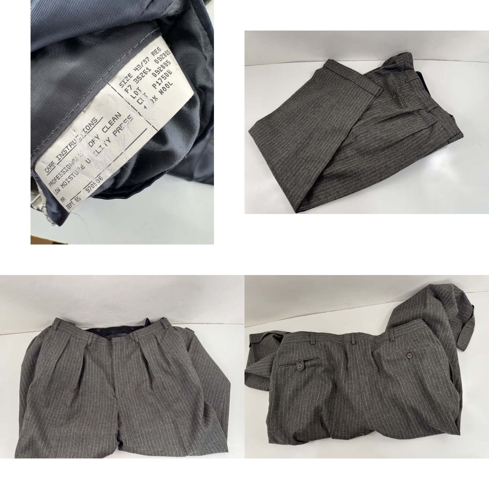 Polo Ralph Lauren Polo Ralph Lauren USA Wool Pinstripe Mens 44 Suit EXCELLENT Grey USA Theme Wool Coat Pants 44 Regular Men’s Suit Mens Size US XXL / EU 58 / 5 - 8 Thumbnail