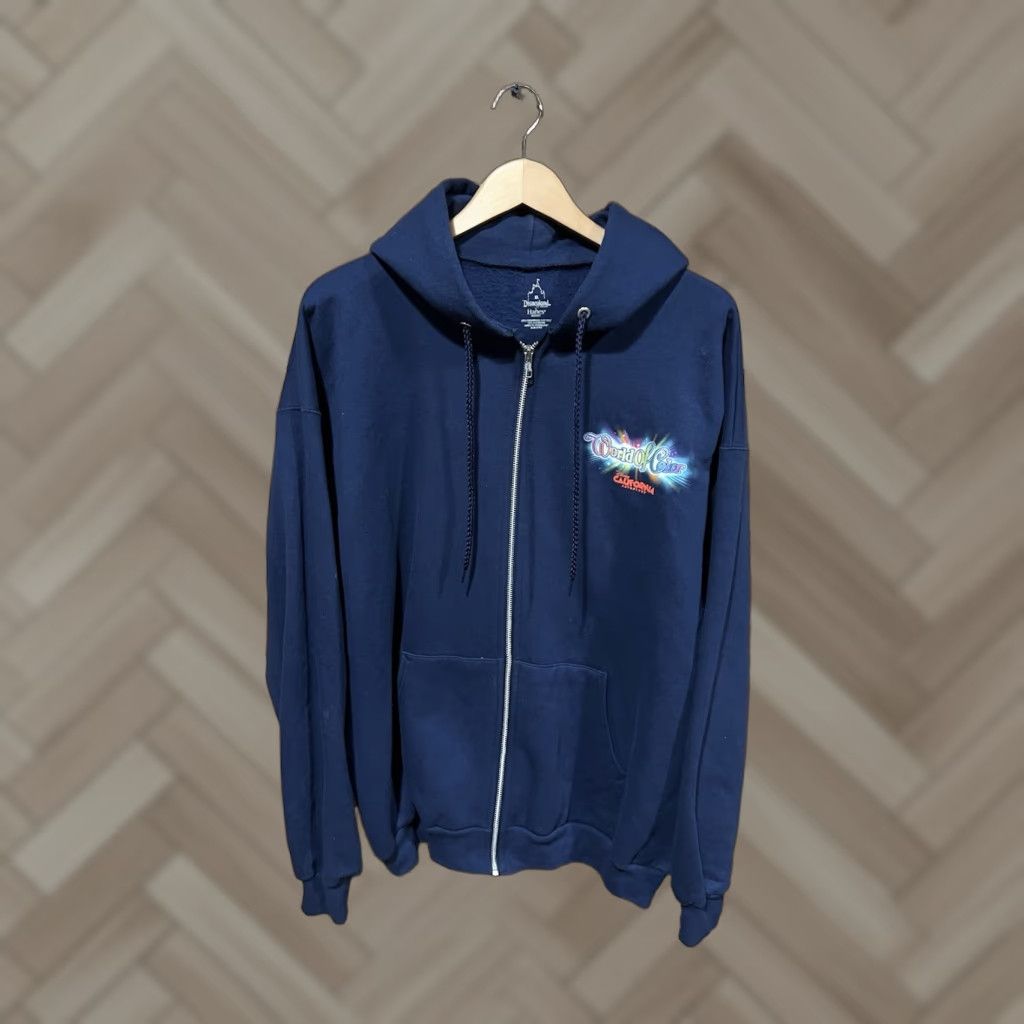 Disney Disney Disneyparks Mens Blue Full Zip Hooded Sweatshirt World of Color XL Sleeve? Size US XL / EU 56 / 4 - 1 Thumbnail