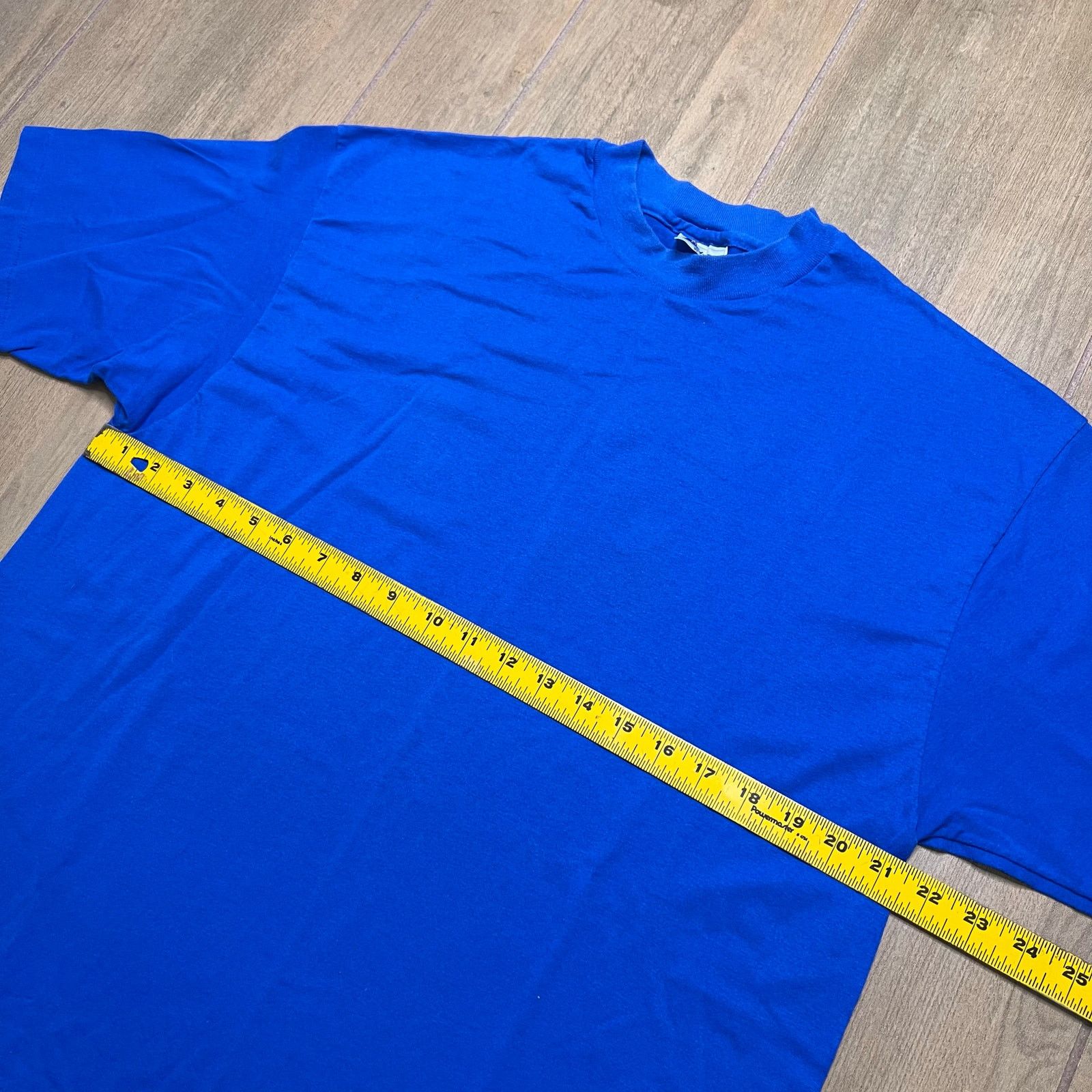 Hanes Vintage 90s Hanes Blank T Shirt Blue XL 90s USA 25 Back Size US XL / EU 56 / 4 - 6 Thumbnail