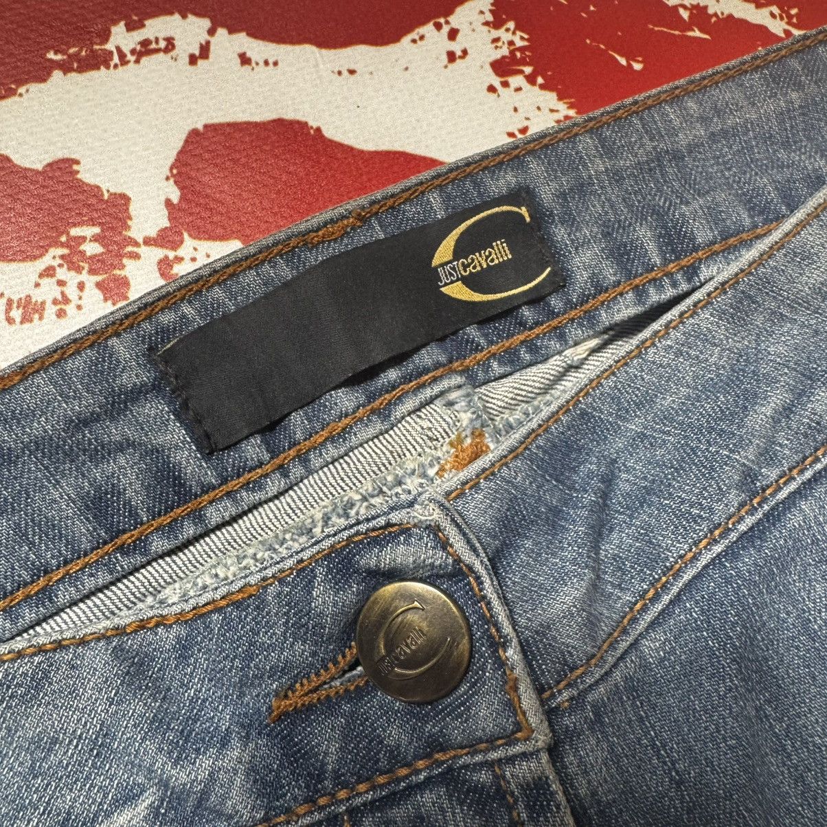 Roberto Cavalli vintage 90s just cavalli flared jeans distressed y2k Size 26" / US 2 / IT 38 - 8 Thumbnail