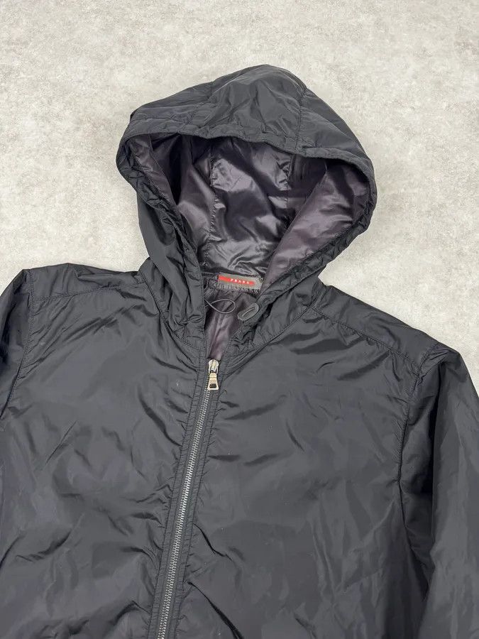 Prada AW2009 Prada Black Nylon Light Hooded Windbreaker Jacket Size US L / EU 52-54 / 3 - 5 Thumbnail