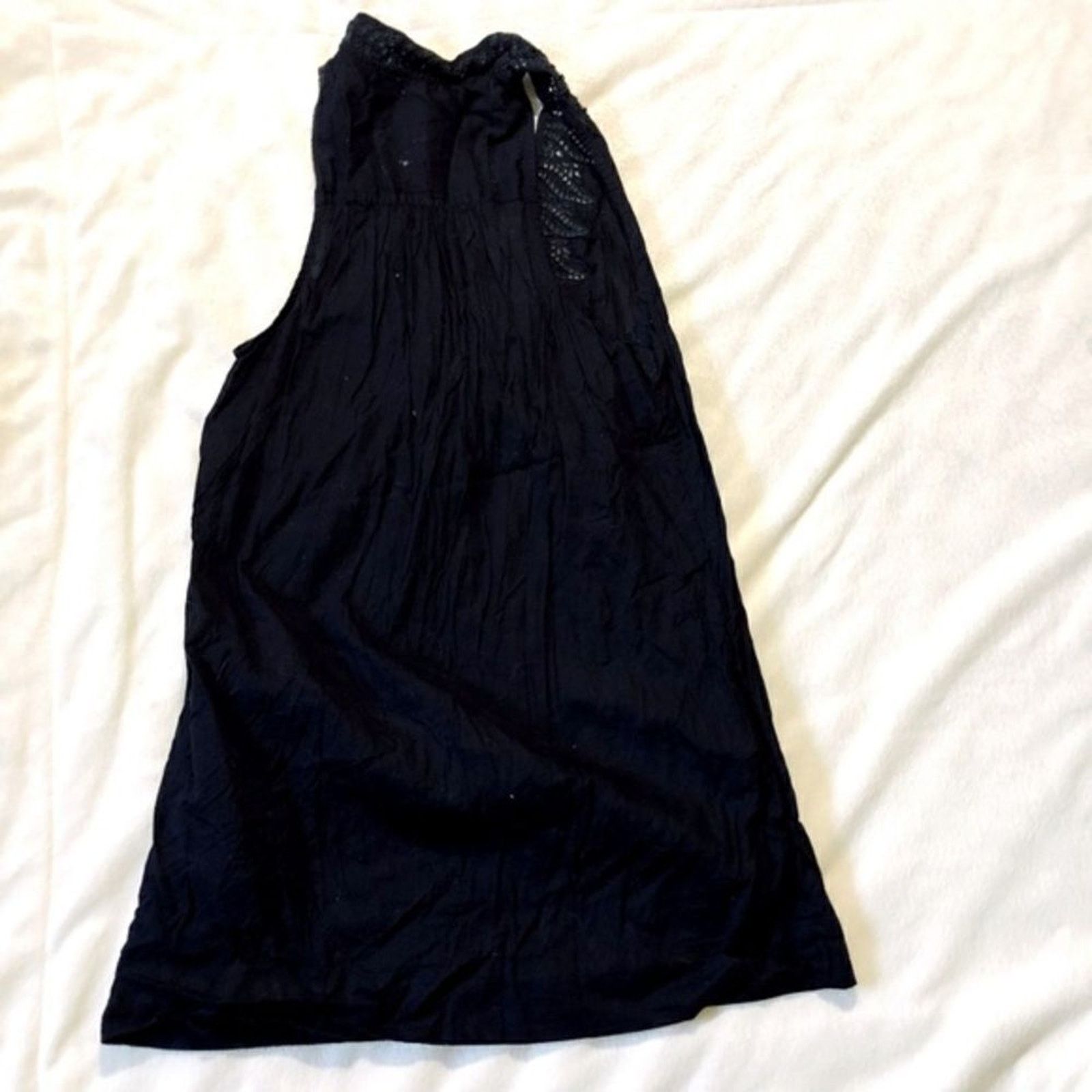 Free People Free People Embellished Black Mini Sundress | Sz XS Size XS / US 0-2 / IT 36-38 - 4 Thumbnail