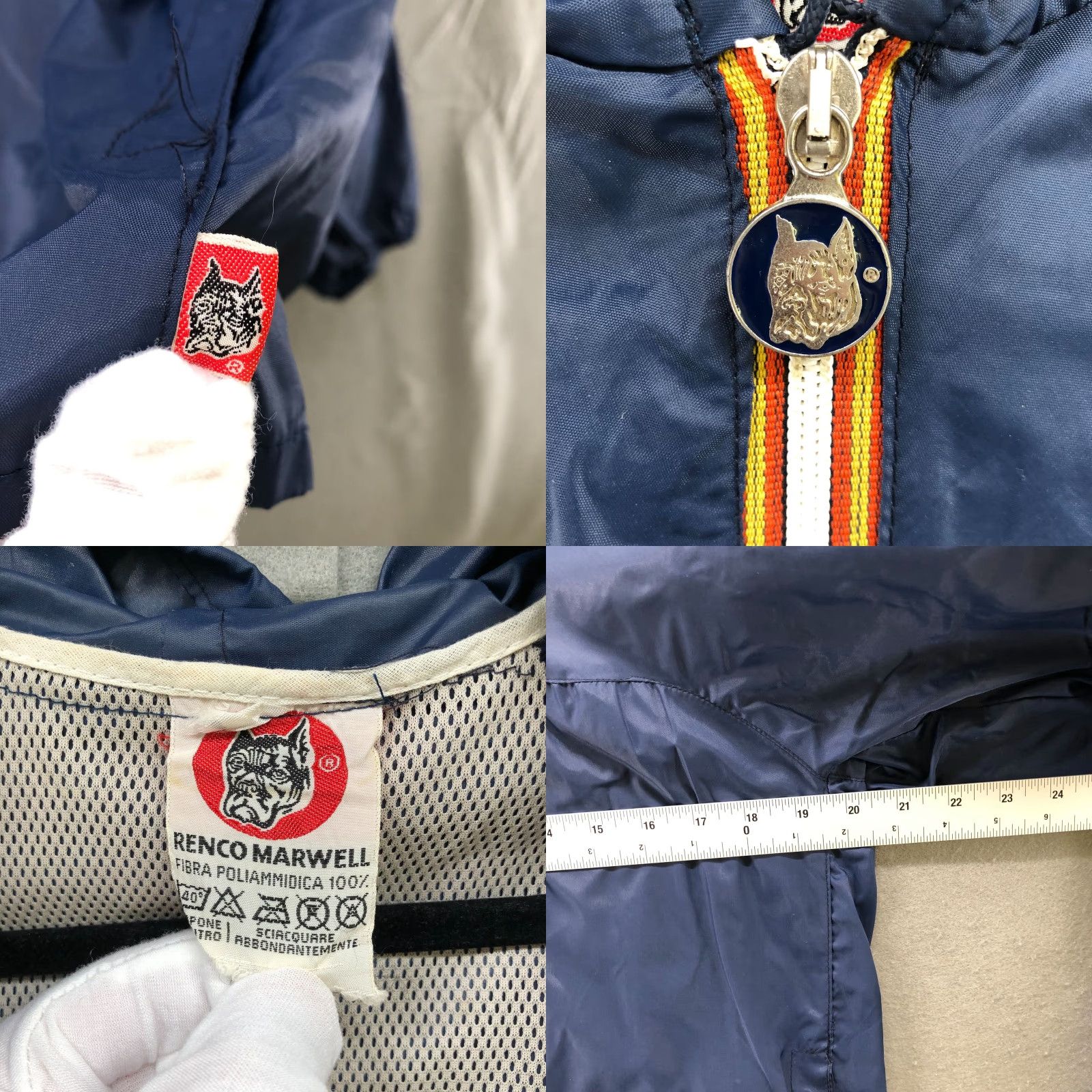 Vintage VINTAGE Windbreaker Jacket Womens M Blue Italy Renco Marwell Packable 80s 90s Packable Zip Hooded Nylon Casual Modern Retro 80s 90s " Italy" Size M / US 6-8 / IT 42-44 - 8 Thumbnail