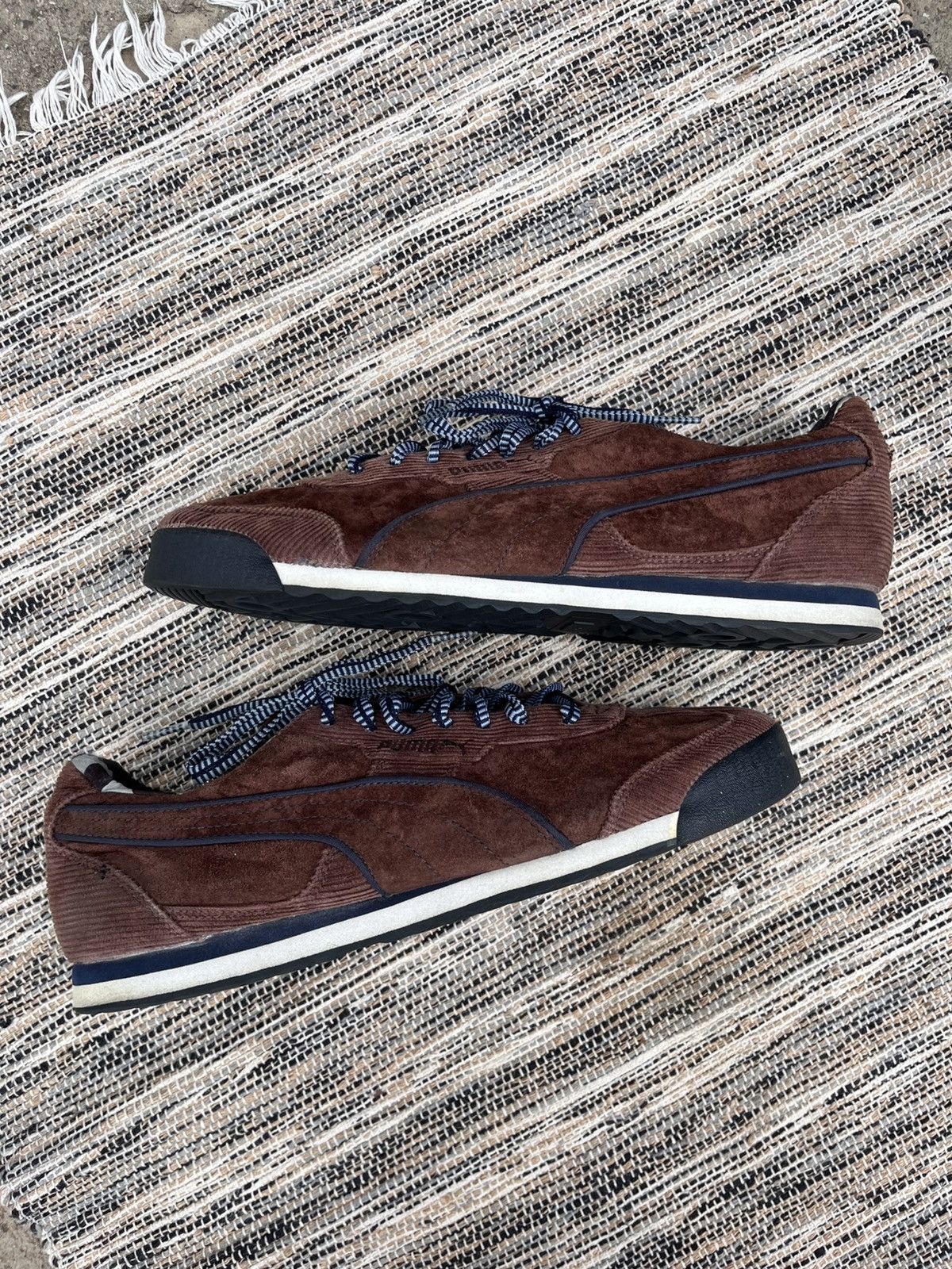 Puma Rare Vintage Puma Corduroy Suede Brown Sneakers Avantgarde Size US 10.5 / EU 43-44 - 3 Thumbnail