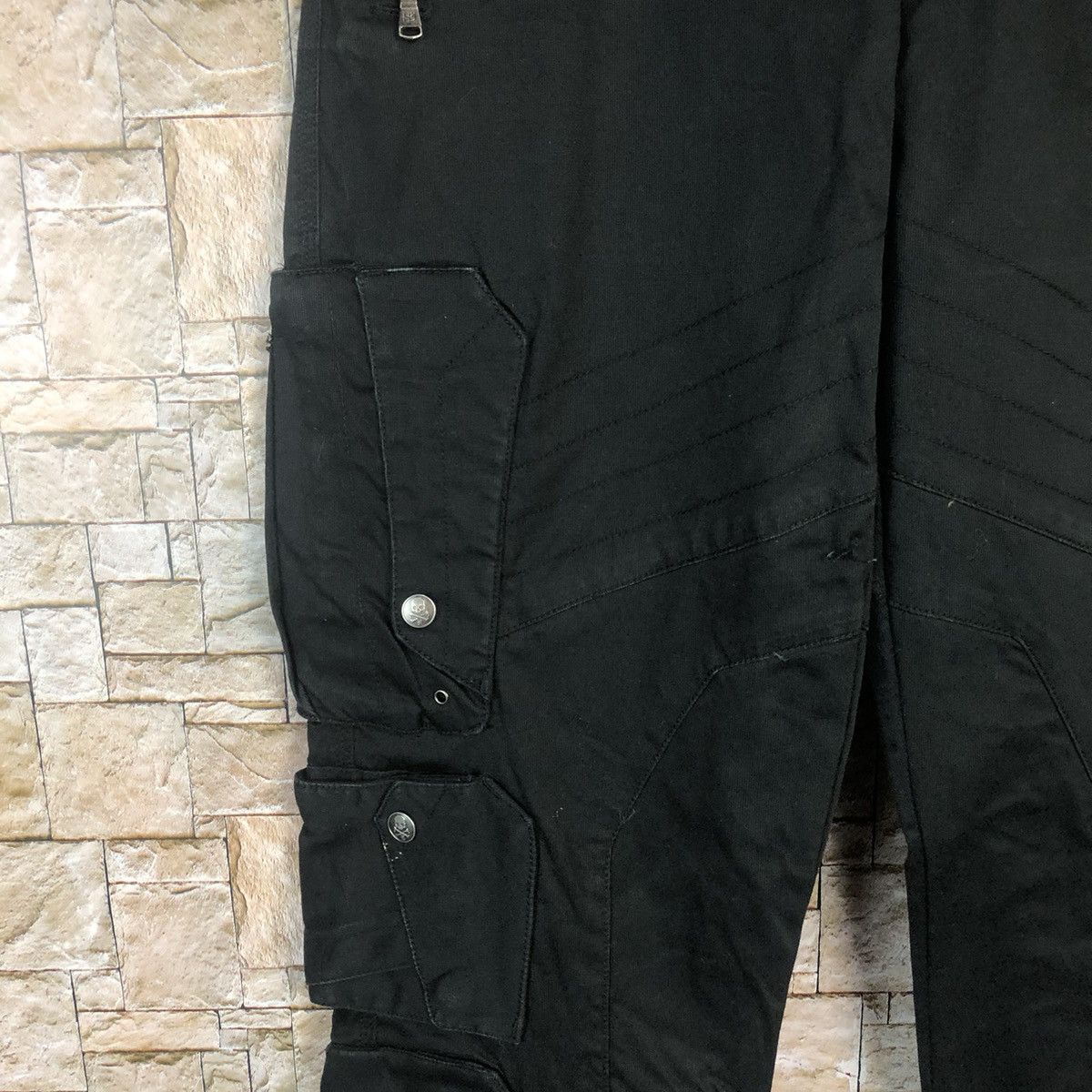 HYDROGEN DL Hydrogen H2J Black Cargo Multipocket Pants #A78 Size US 34 / EU 50 - 12 Thumbnail