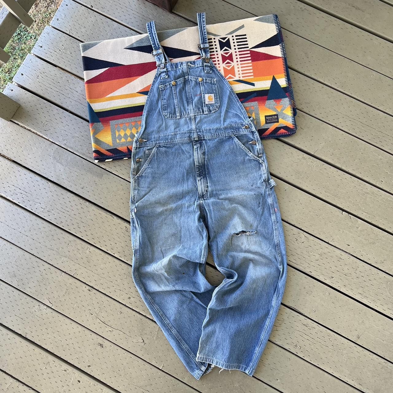 Carhartt Carhartt Dungarees Overalls Bib Carpenter Denim Work Wear Size US 36 / EU 52 - 4 Thumbnail
