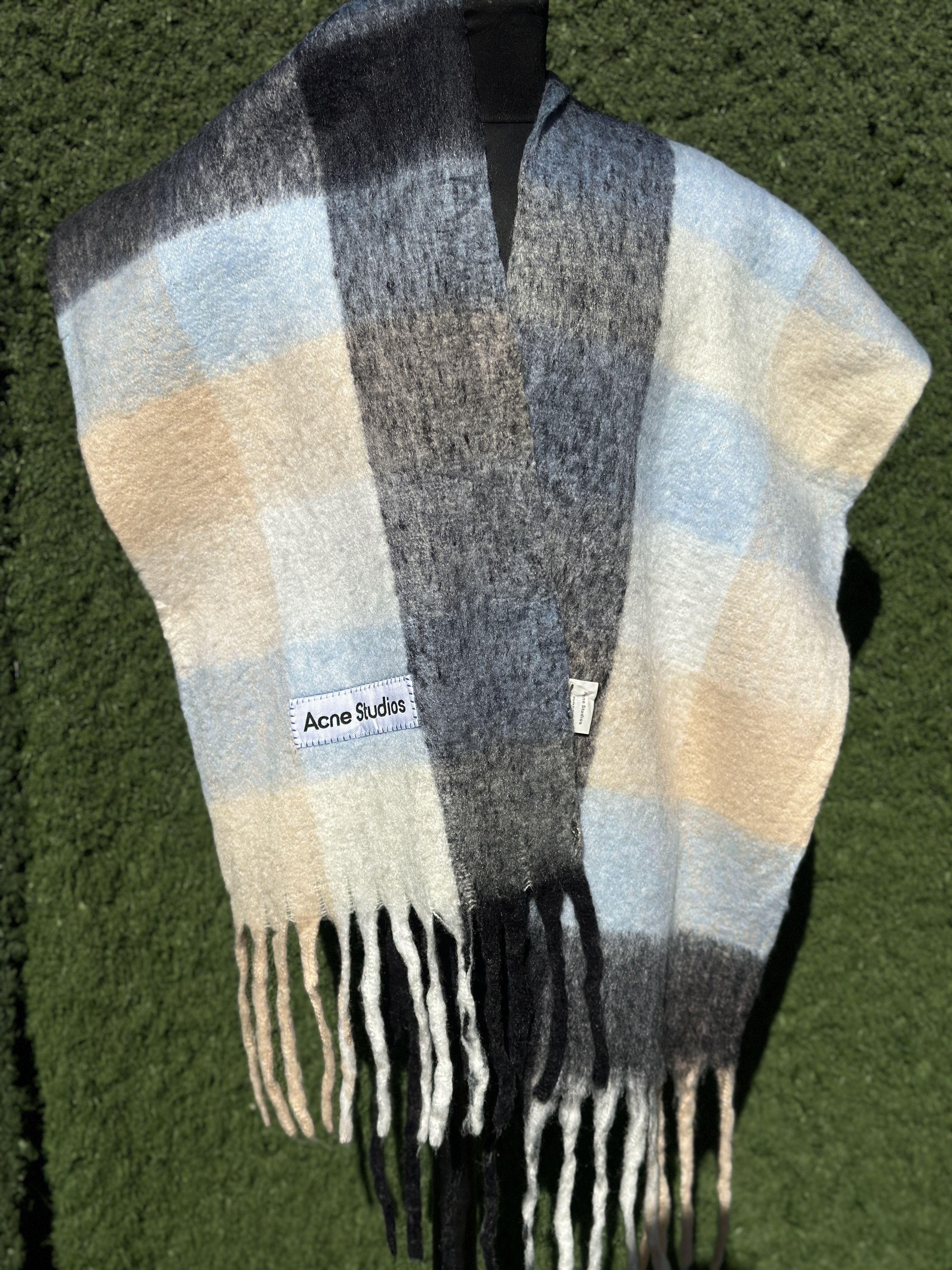 Acne Studios Multicolor Check Acne Studios Scarf Unisex Italy 250 X 35 Cm Size ONE SIZE - 4 Thumbnail