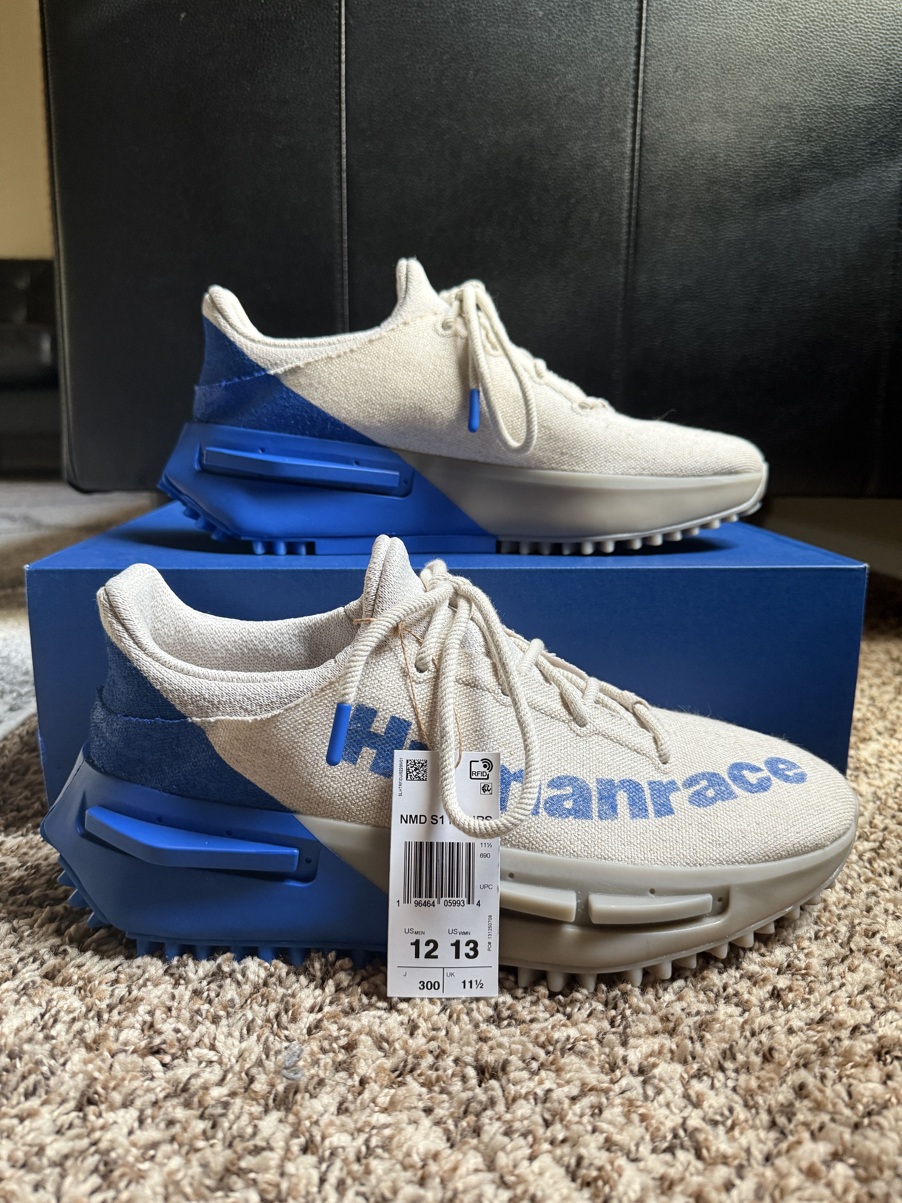 Adidas × Pharrell Pharrell Humanrace NMDs Blue Size US 12 / EU 45 - 1 Thumbnail