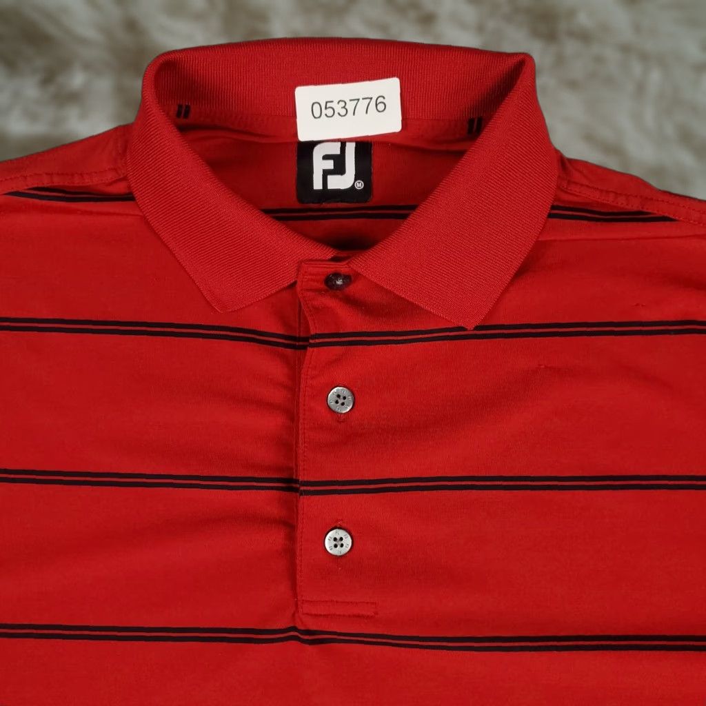 Footjoy FJ Polo Shirt Mens M Red Striped Golf Casual Short Sleeve Polo Shirt Mens Red Striped Golf Casual Short Sleeve Size US M / EU 48-50 / 2 - 1 Thumbnail