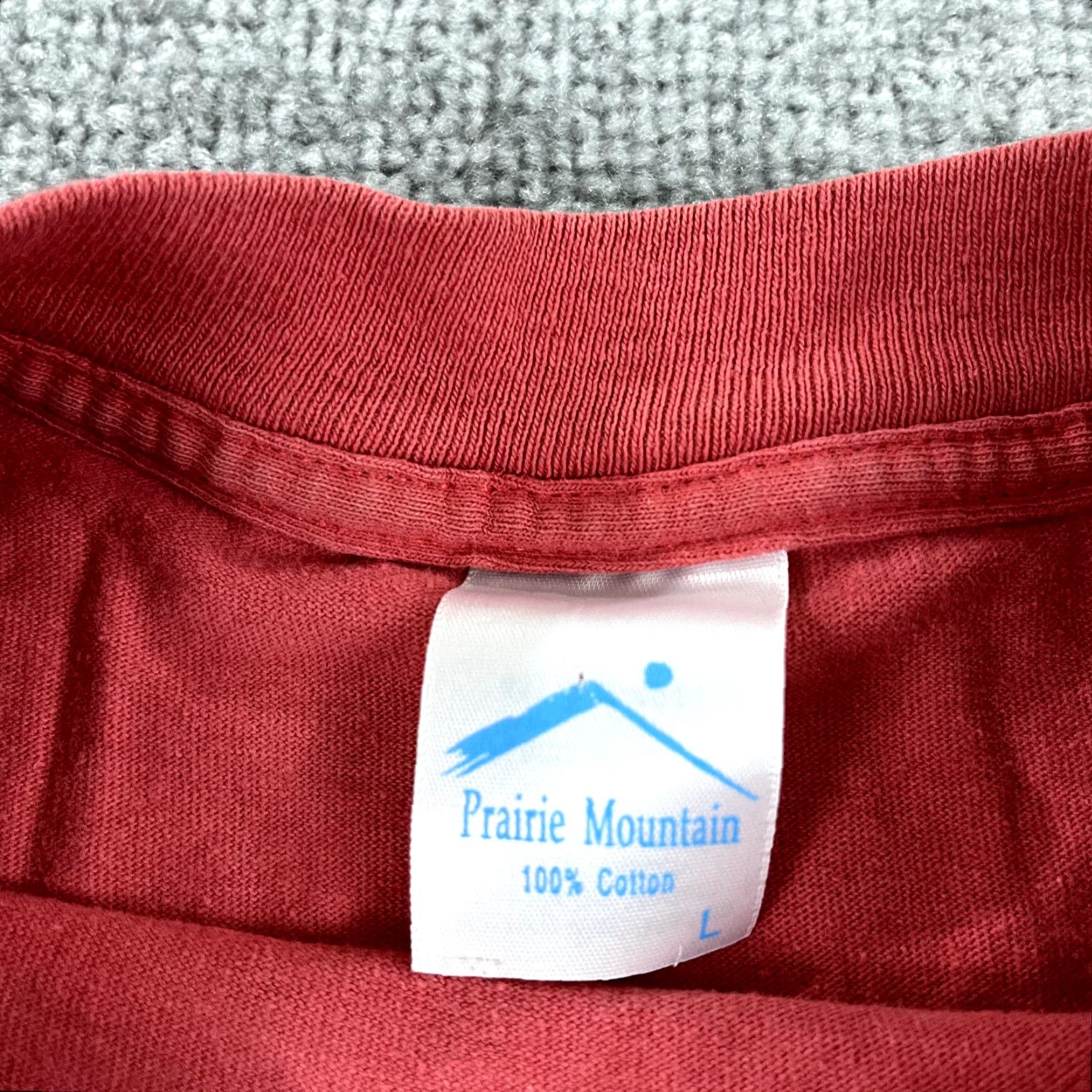 Vintage VINTAGE Prairie Mountain GRAND CANYON Shirt Mens L Red Graphic Tee 90s USA 90s Logo Mens Size US L / EU 52-54 / 3 - 3 Thumbnail