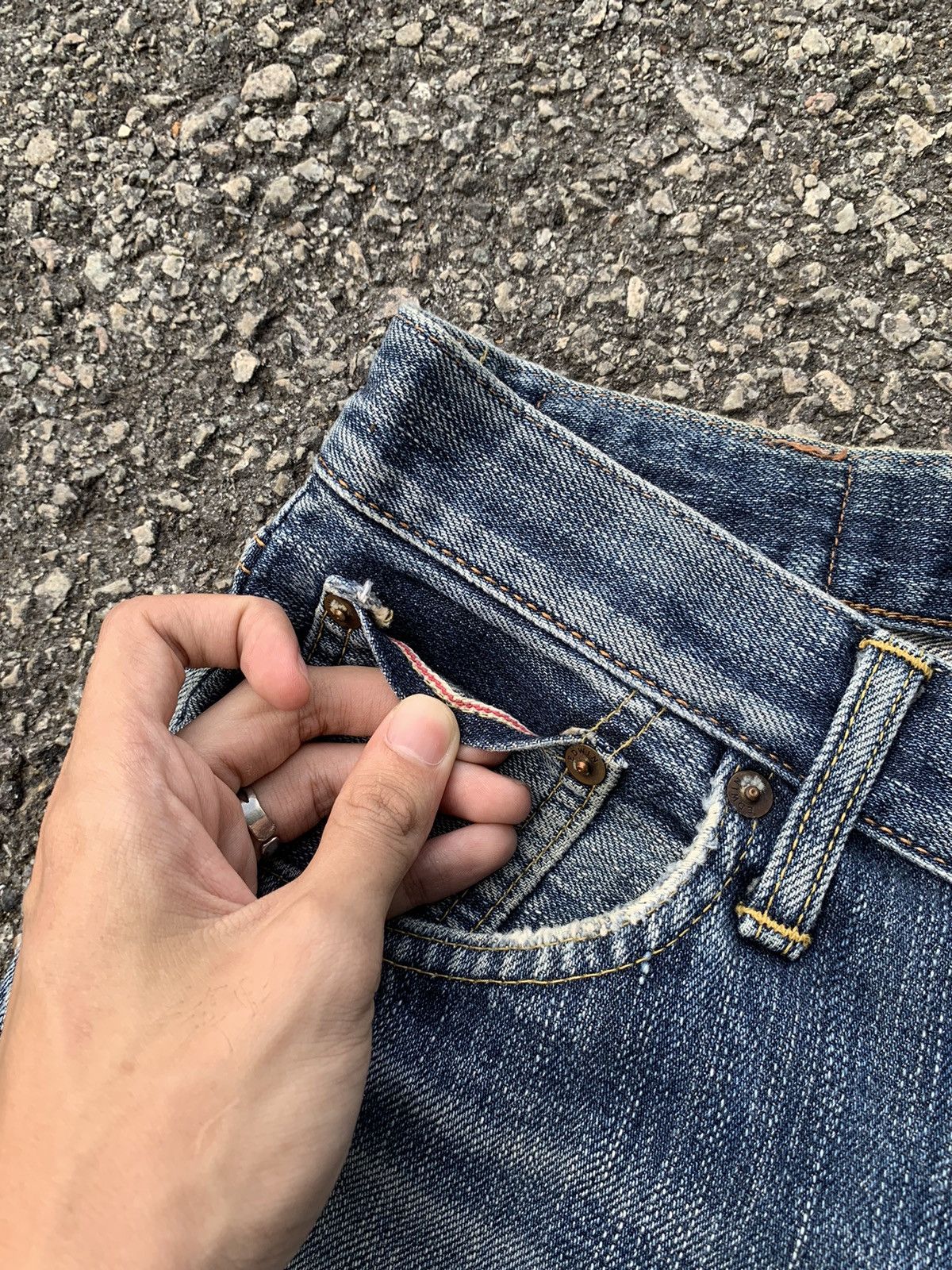 Edwin × If Six Was Nine × Kapital Vintage Edwin 505ZX Redline Selvedge distressed denim Size US 30 / EU 46 - 11 Thumbnail