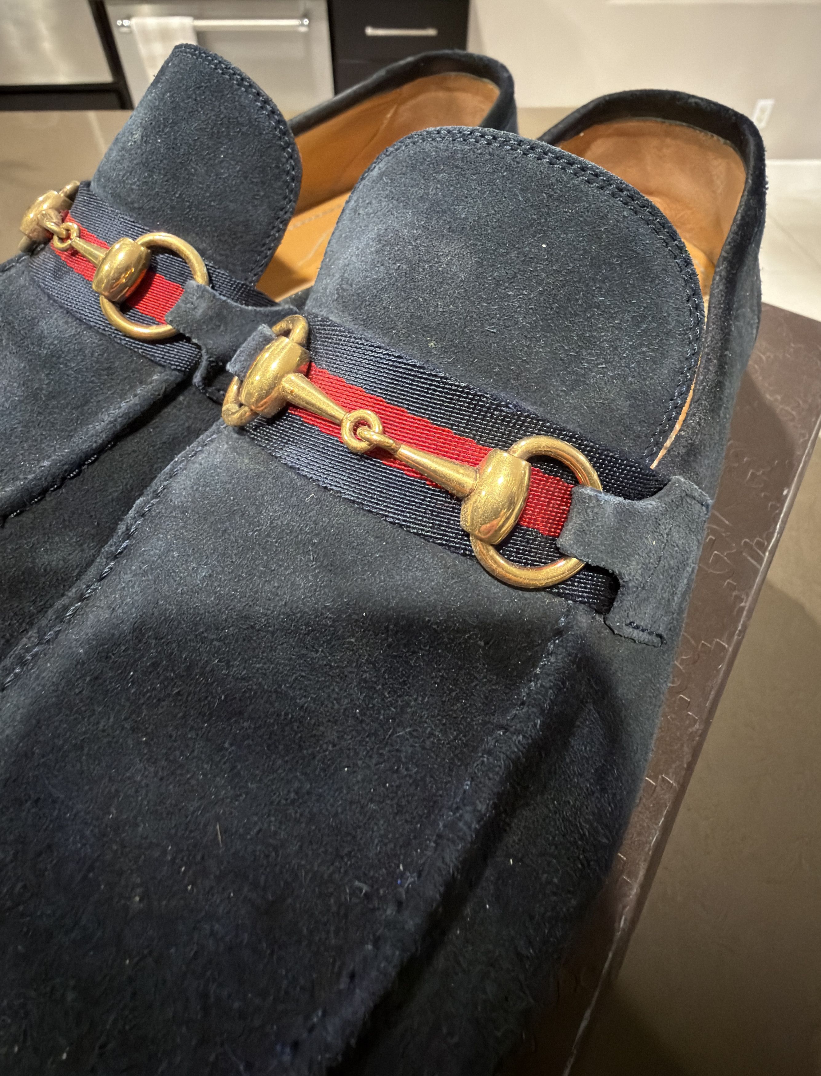Gucci Gucci Horsebit Loafer 322500 CMA40 Blue Suede Size US 8.5 / EU 41-42 - 3 Thumbnail